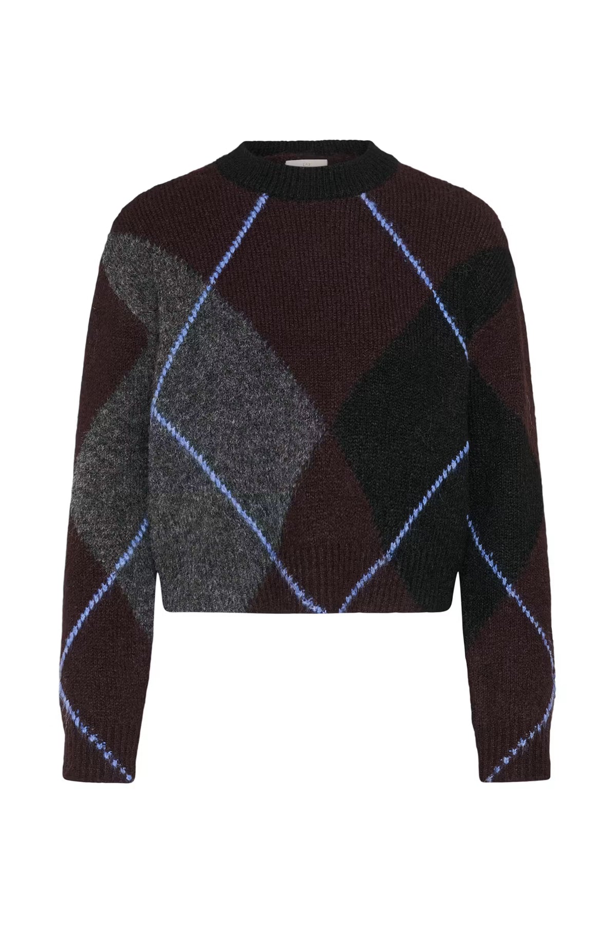 Kaffe- Grith Wool Sweater in Light Grey Melange