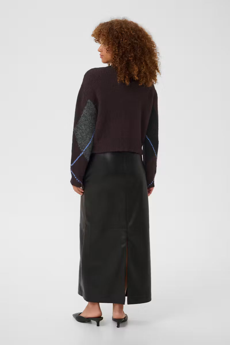 Kaffe- Grith Wool Sweater in Light Grey Melange