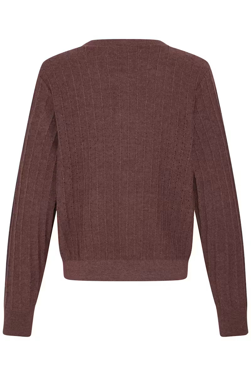 Fransa- Vanessa Cardigan in Rum Raisin Melange