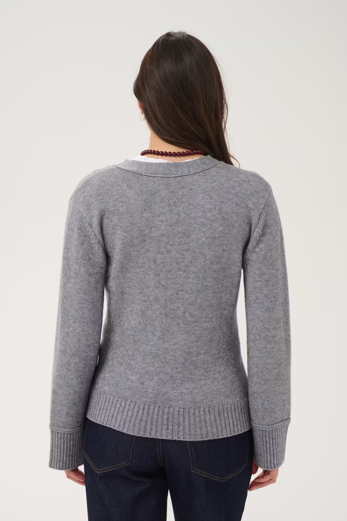 Saint Tropez- Theresa Cardigan in Mist Grey Melange