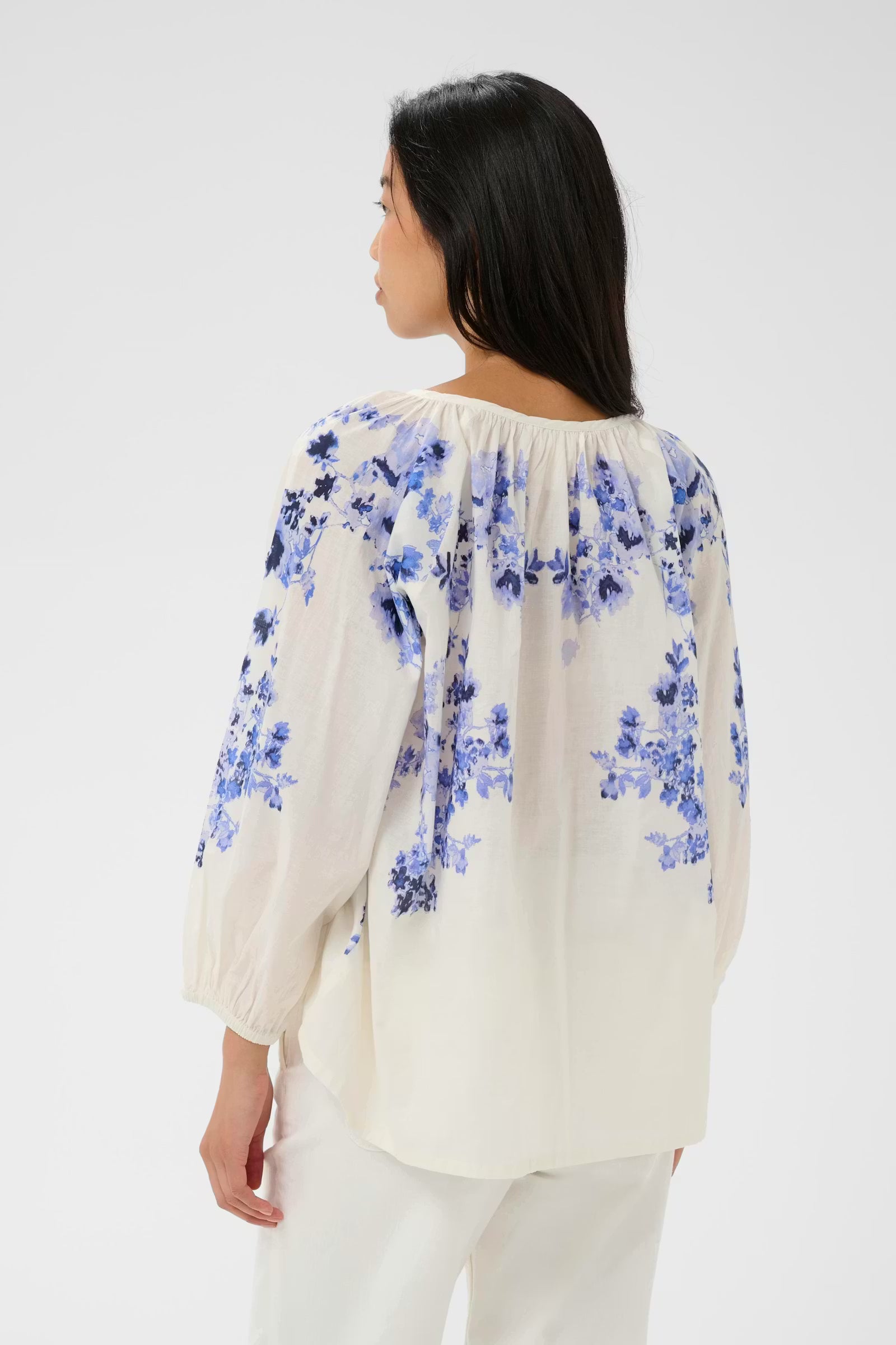 Part two- Alexi Blouse in Blue Shadow Flower Print