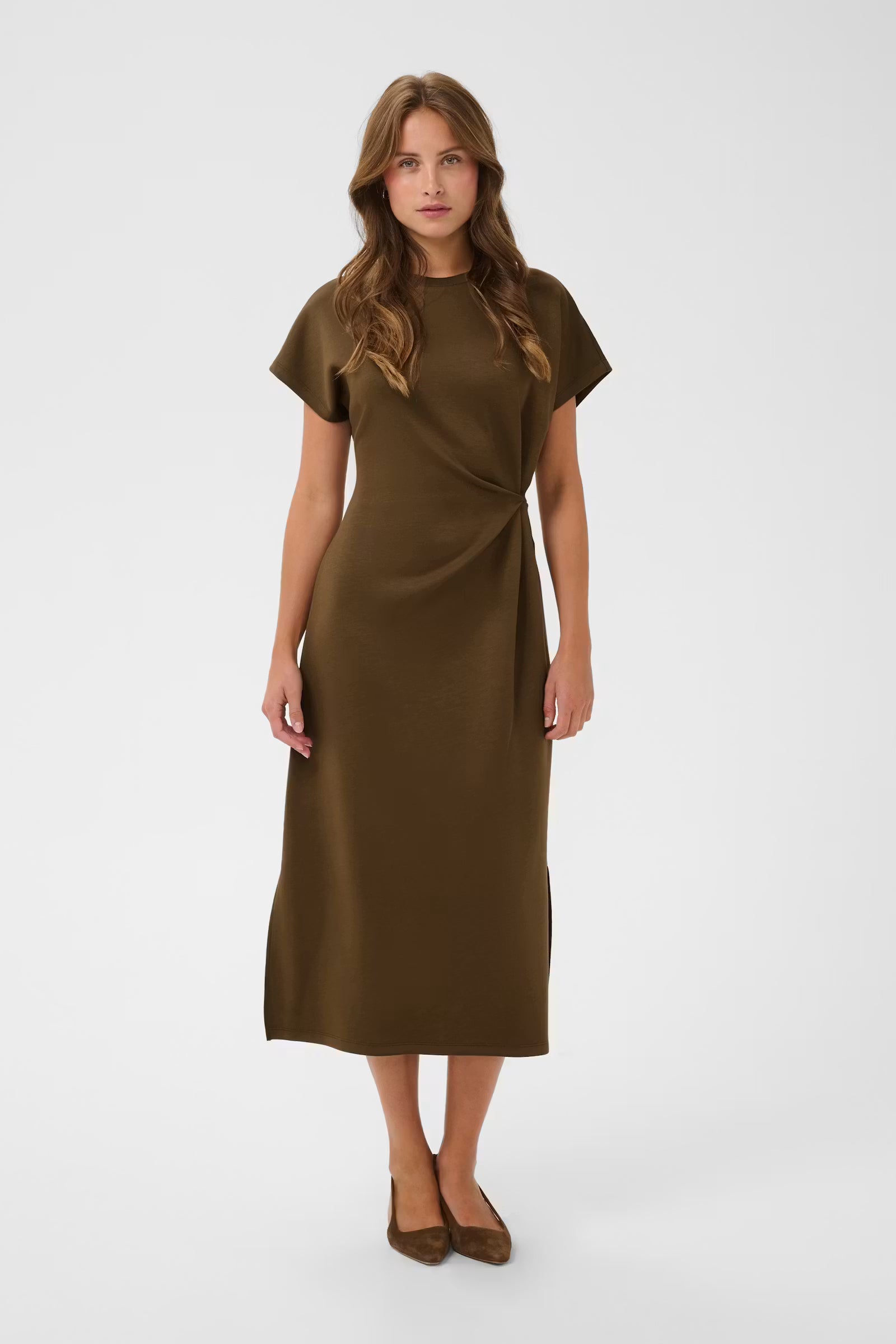 Saint Tropez- Theo Dress in Dark Brown Earth