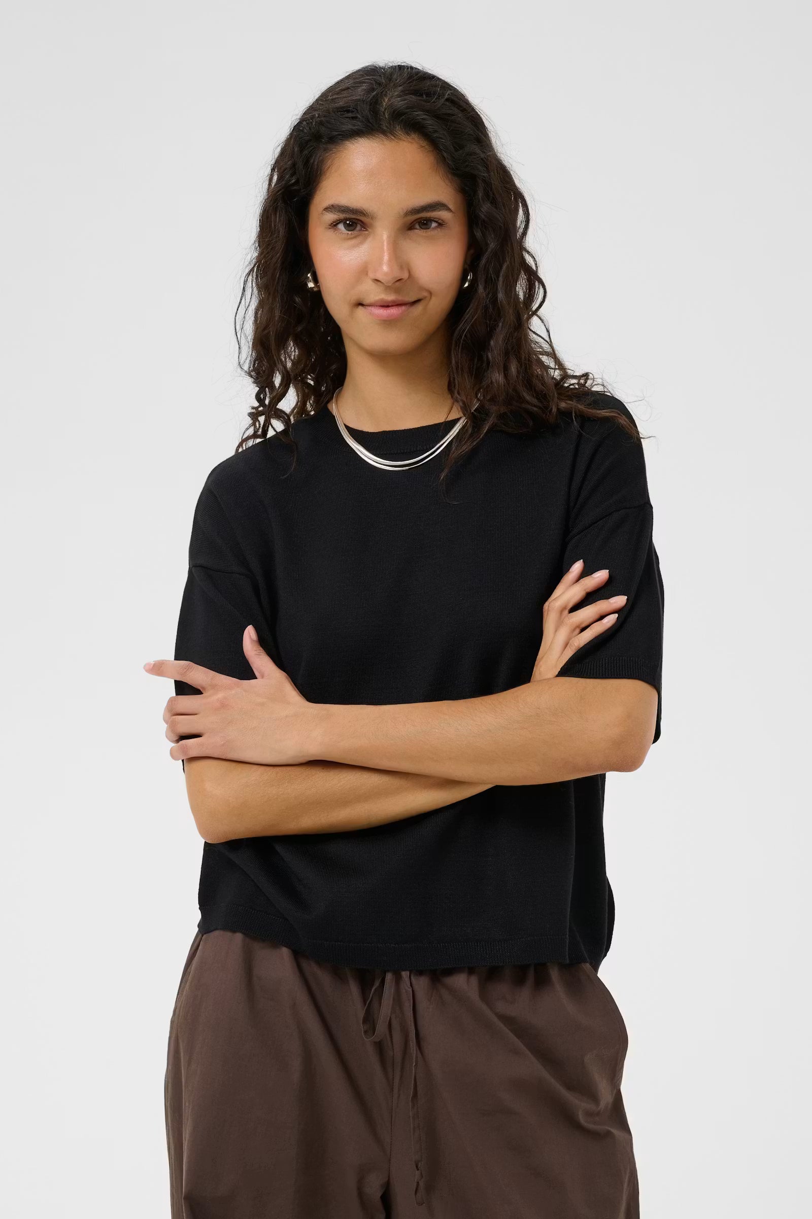 Saint Tropez- Mila Boxy Pullover in Black