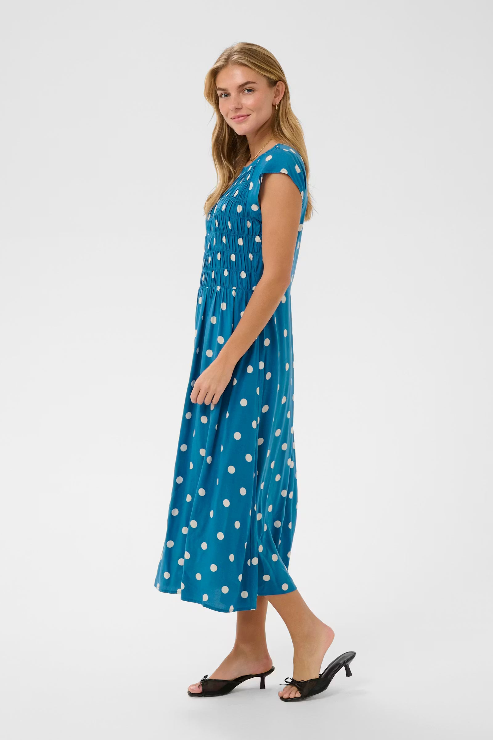 Saint Tropez- Gisla Maxi Dress in  Blue Turtledove Dot