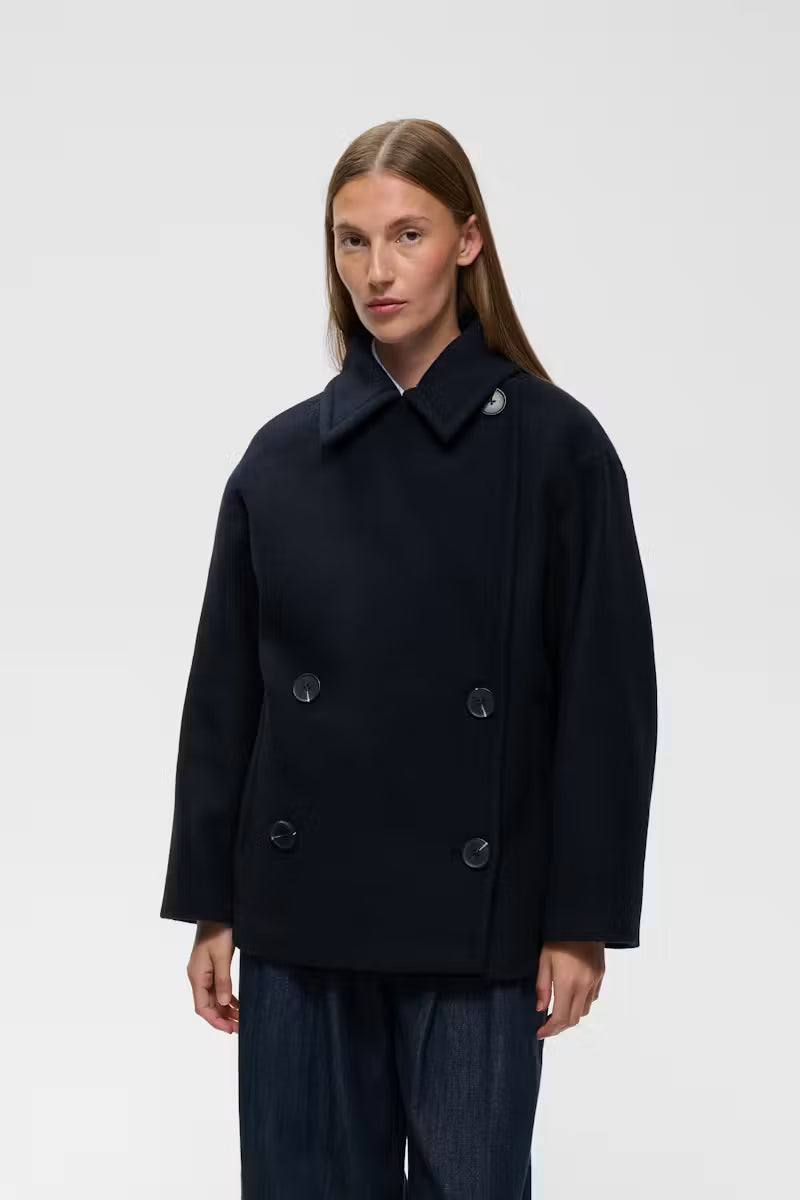 InWear- Zorah Wool Coat in Marine Blue