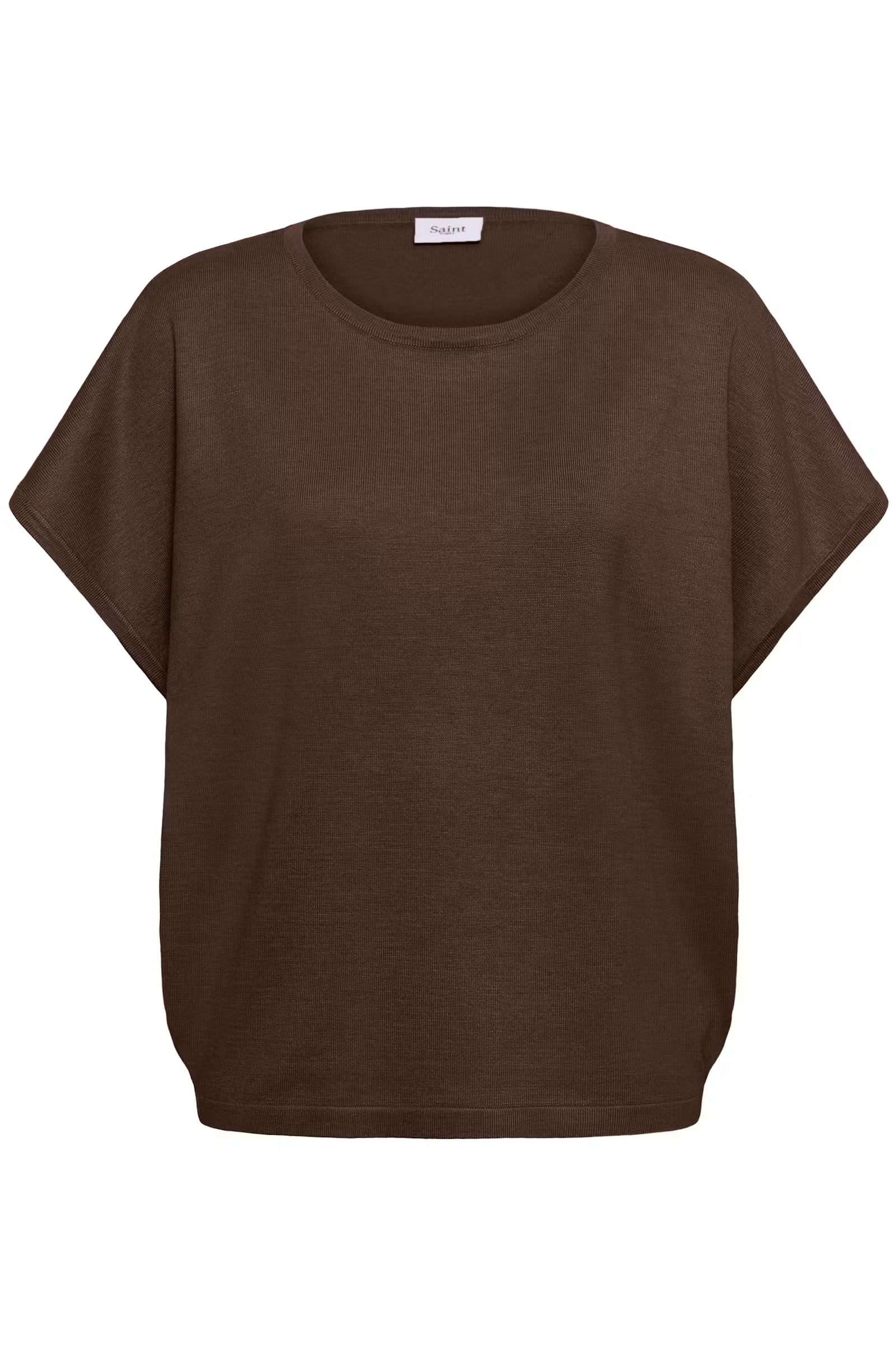 Saint Tropez- Mila Drop Shoulder Pullover in Fondue Fudge