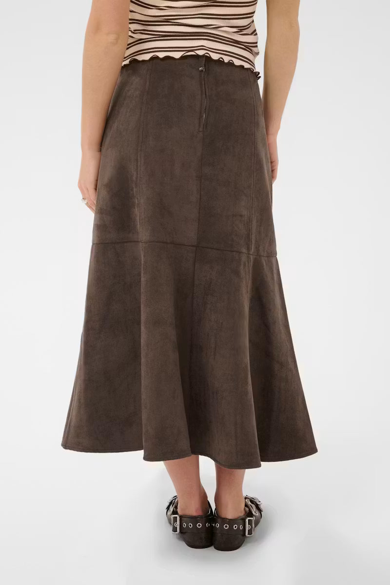 Saint Tropez- Shadow Maxi Skirt in Chocolate Brown