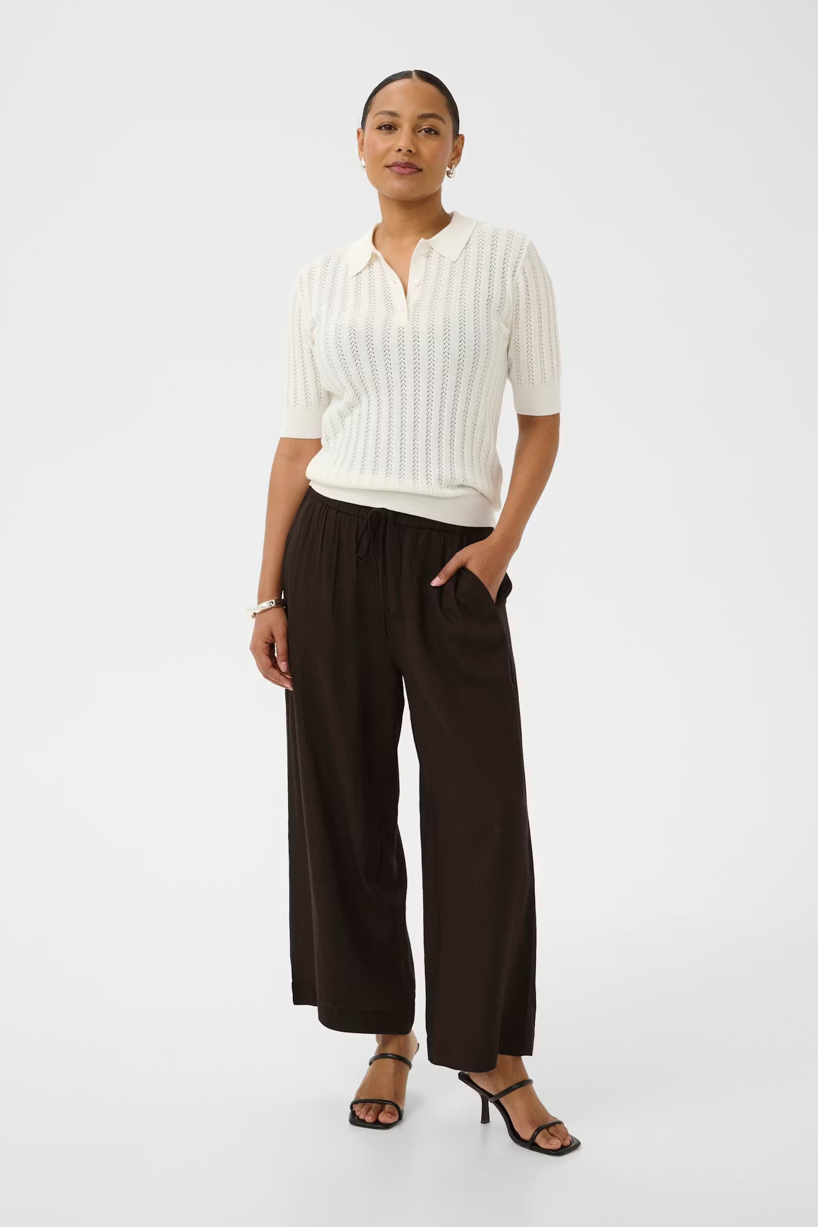Kaffe- Milia Cropped Wide Leg Pant