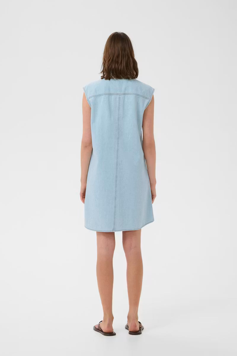 InWear- Elly Denim Dress in Bleached Blue Denim