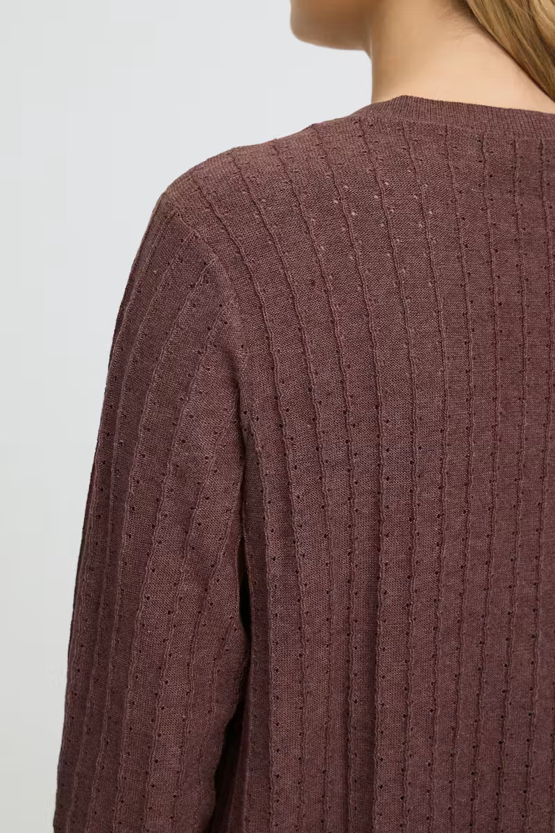 Fransa- Vanessa Cardigan in Rum Raisin Melange