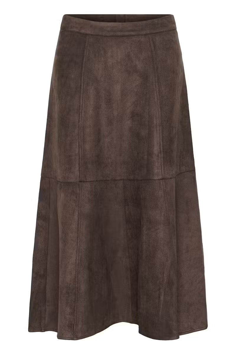 Saint Tropez- Shadow Maxi Skirt in Chocolate Brown