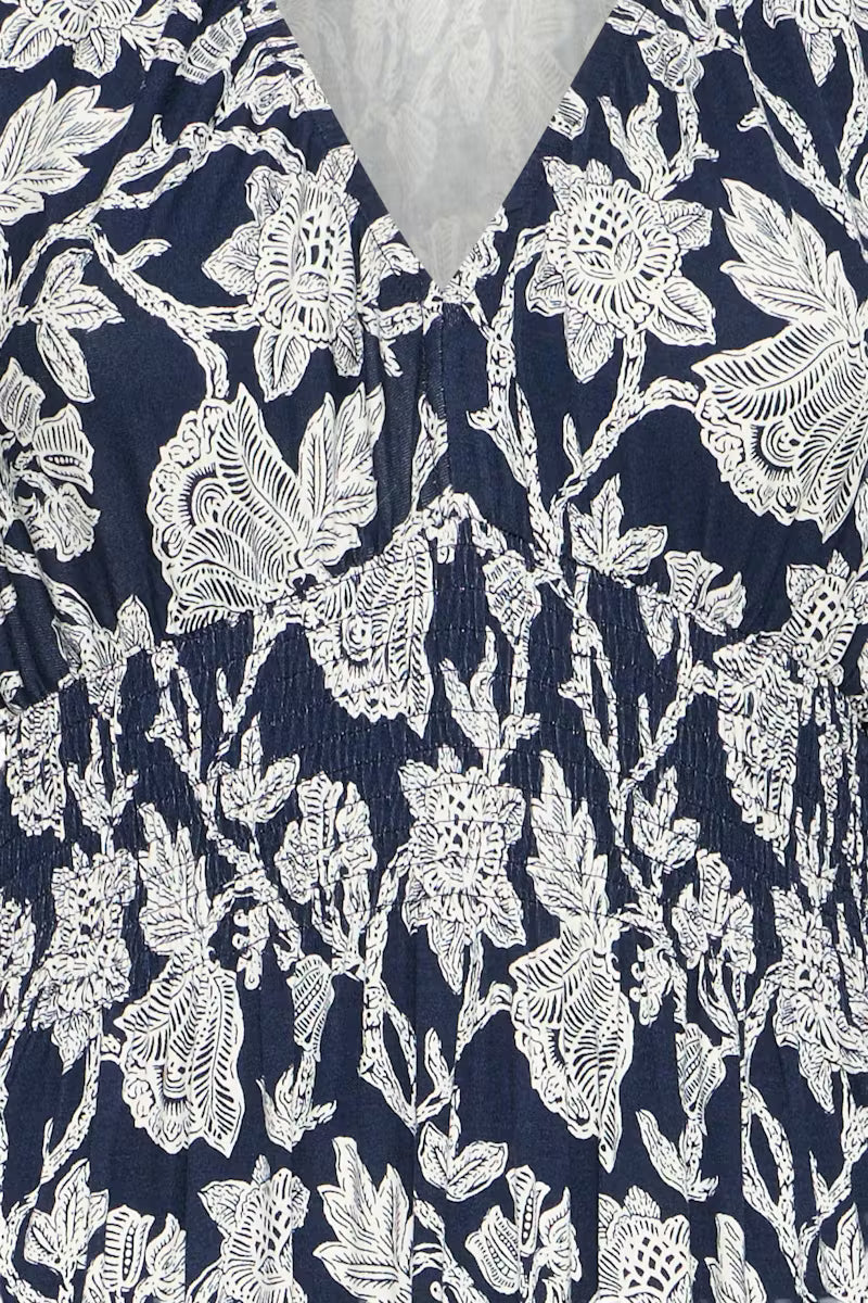 Fransa- Amy Dress in Bloom Navy