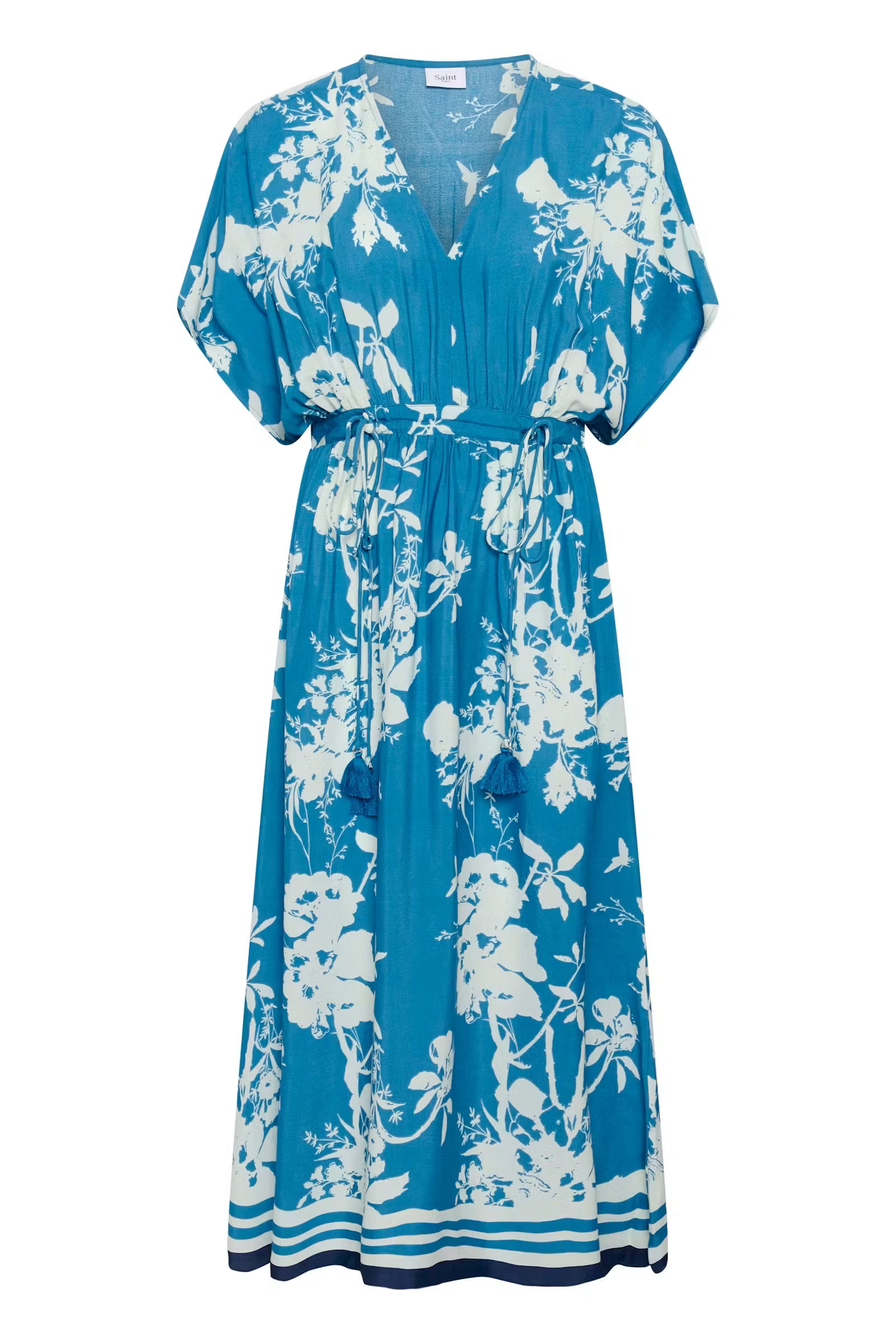 Saint Tropez- Rasheda Dress in Vallarta Blue Flower Bouquet