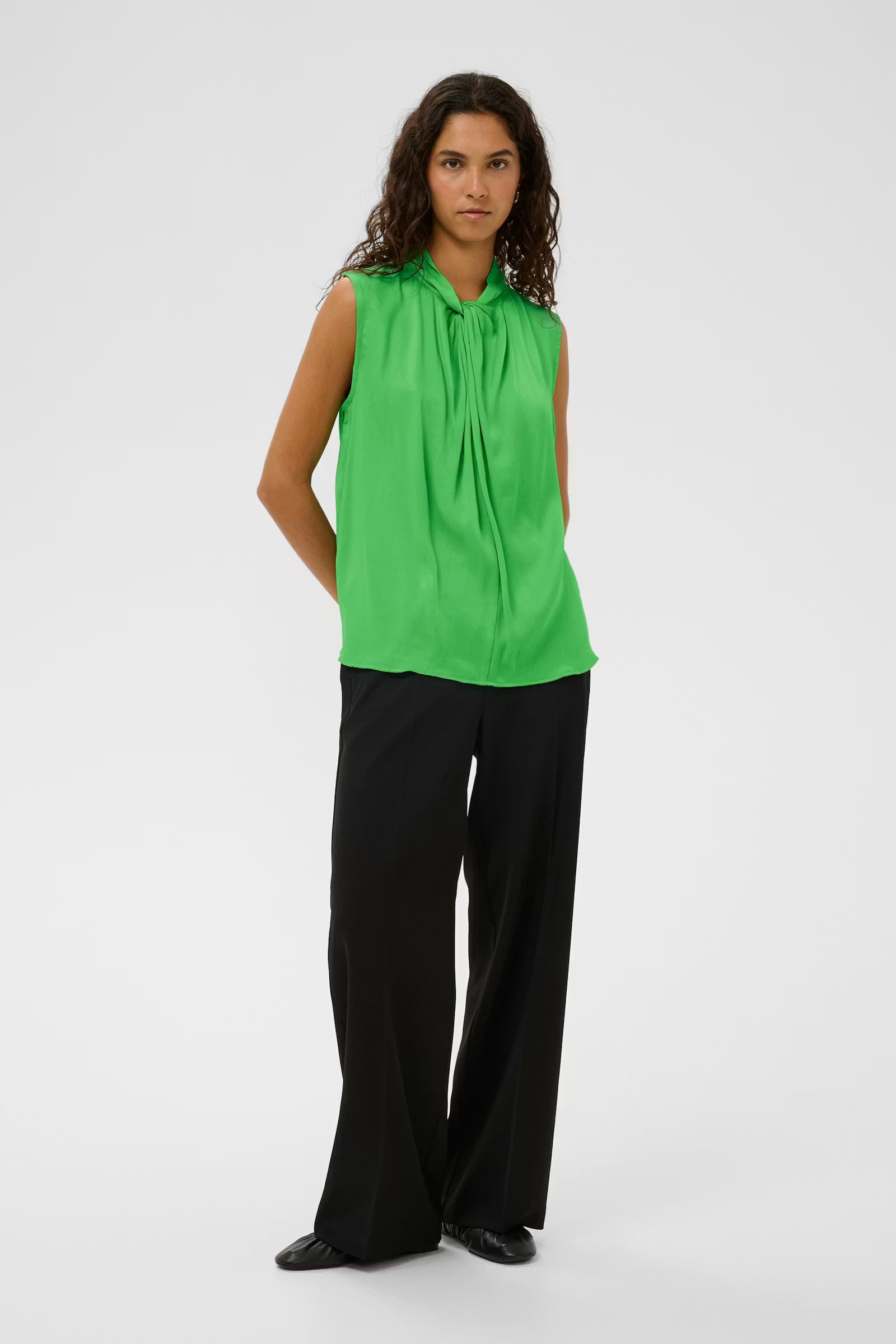 Soaked In Luxury- Nadeya Miria Top in Vibrant Green