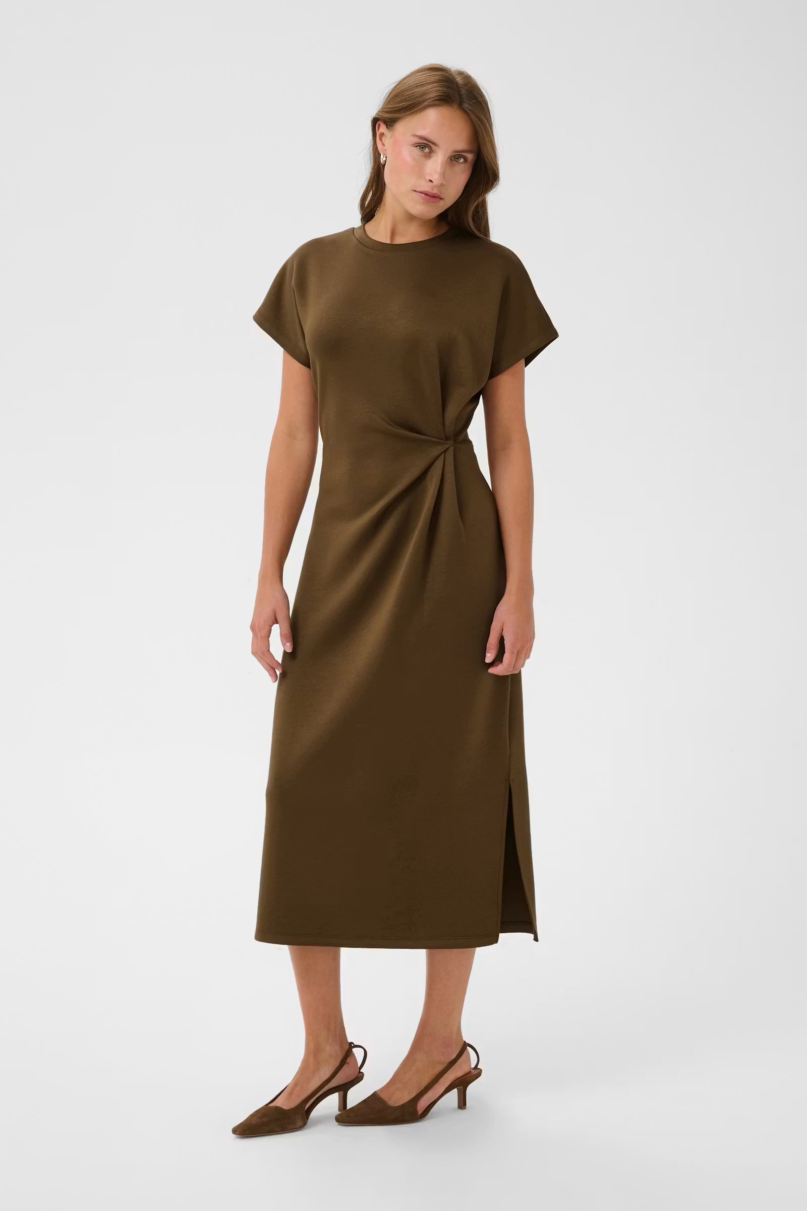 Saint Tropez- Theo Dress in Dark Brown Earth
