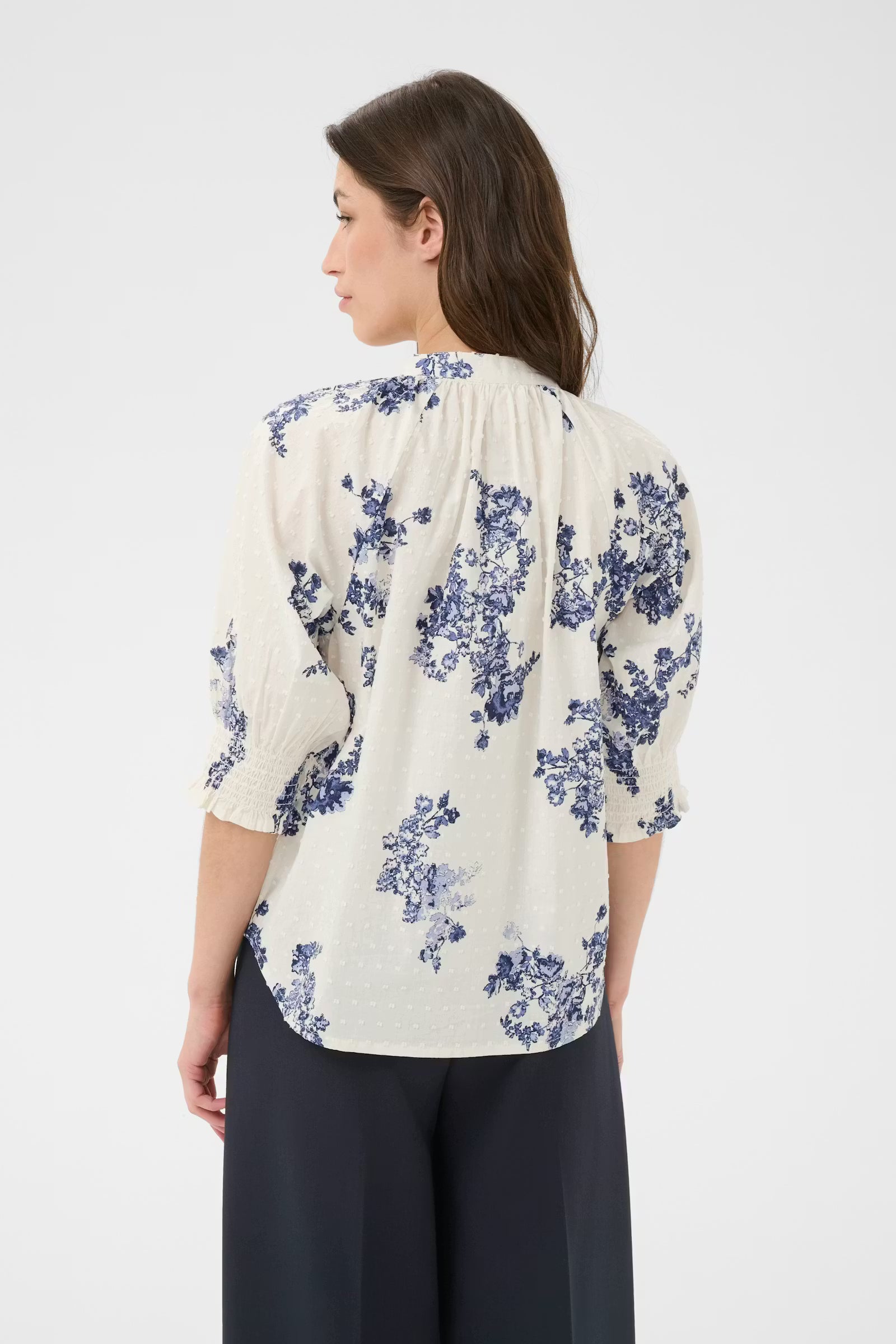 Part two- Almeras Blouse in  Blue Shadow Flower Print