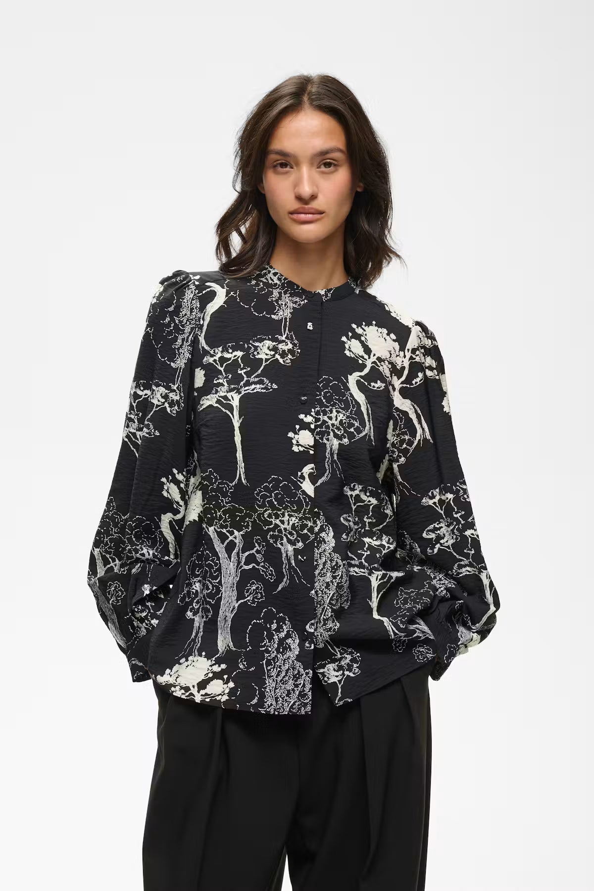 InWear- Makenna Blouse in Black Tree Garden