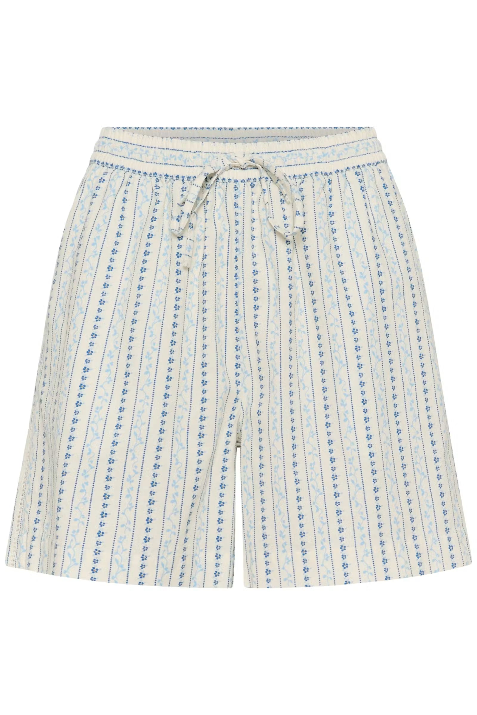 Saint Tropez- Raja Shorts in Ice Vallarta Flower Stripes