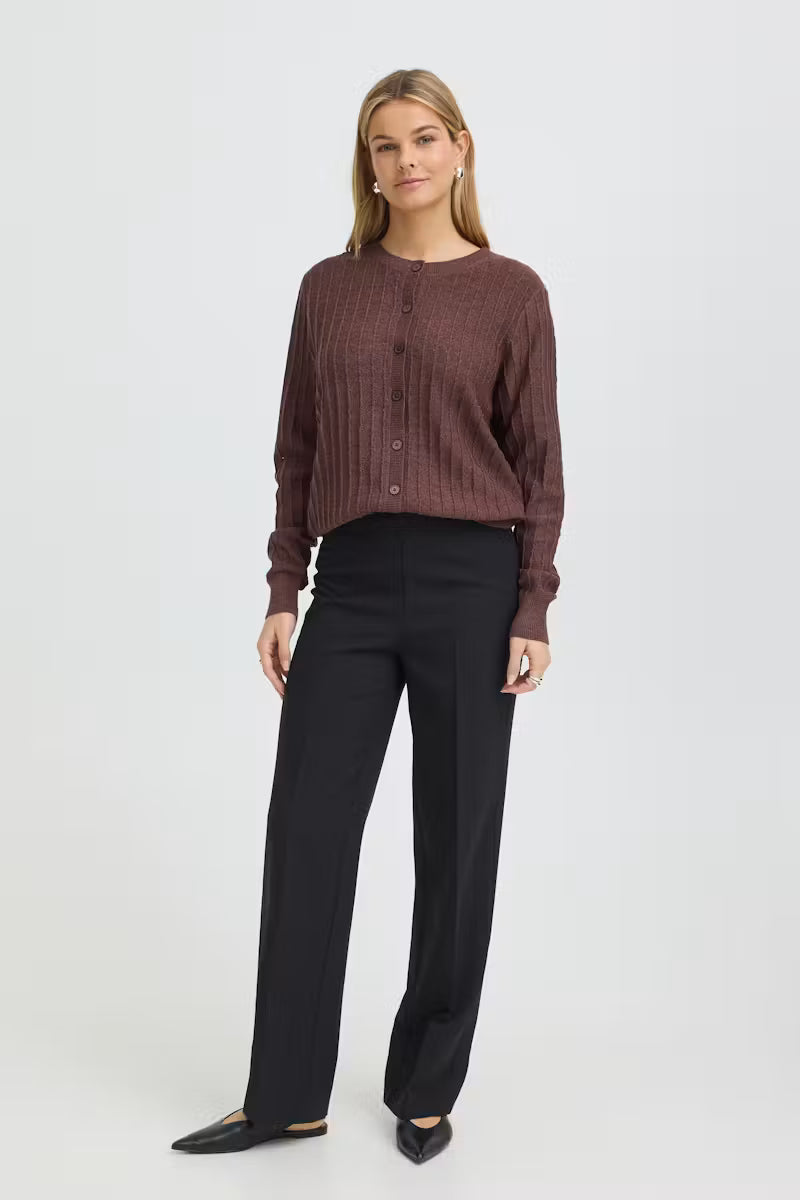 Fransa- Vanessa Cardigan in Rum Raisin Melange