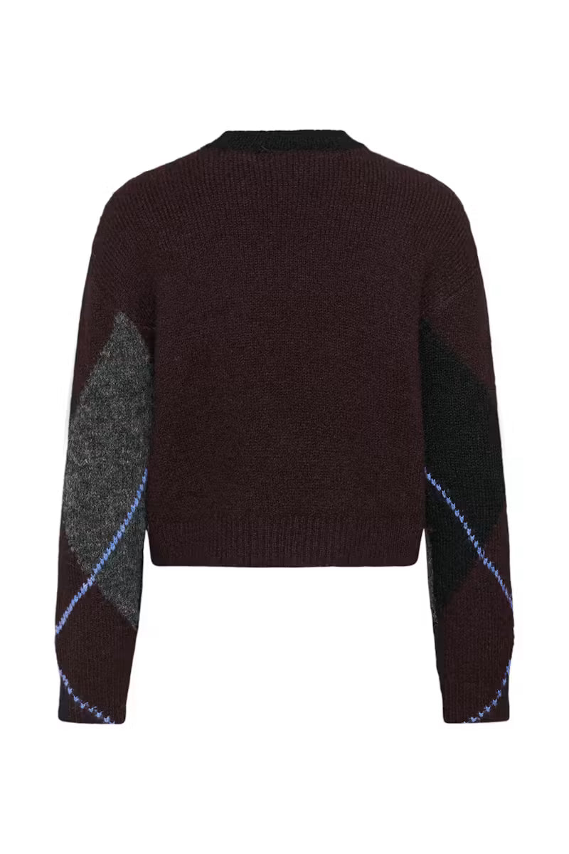 Kaffe- Grith Wool Sweater in Light Grey Melange