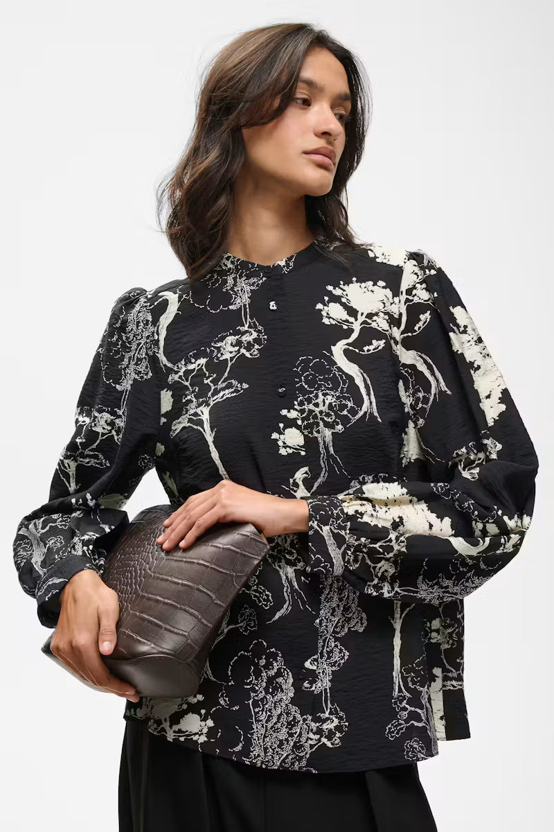 InWear- Makenna Blouse in Black Tree Garden