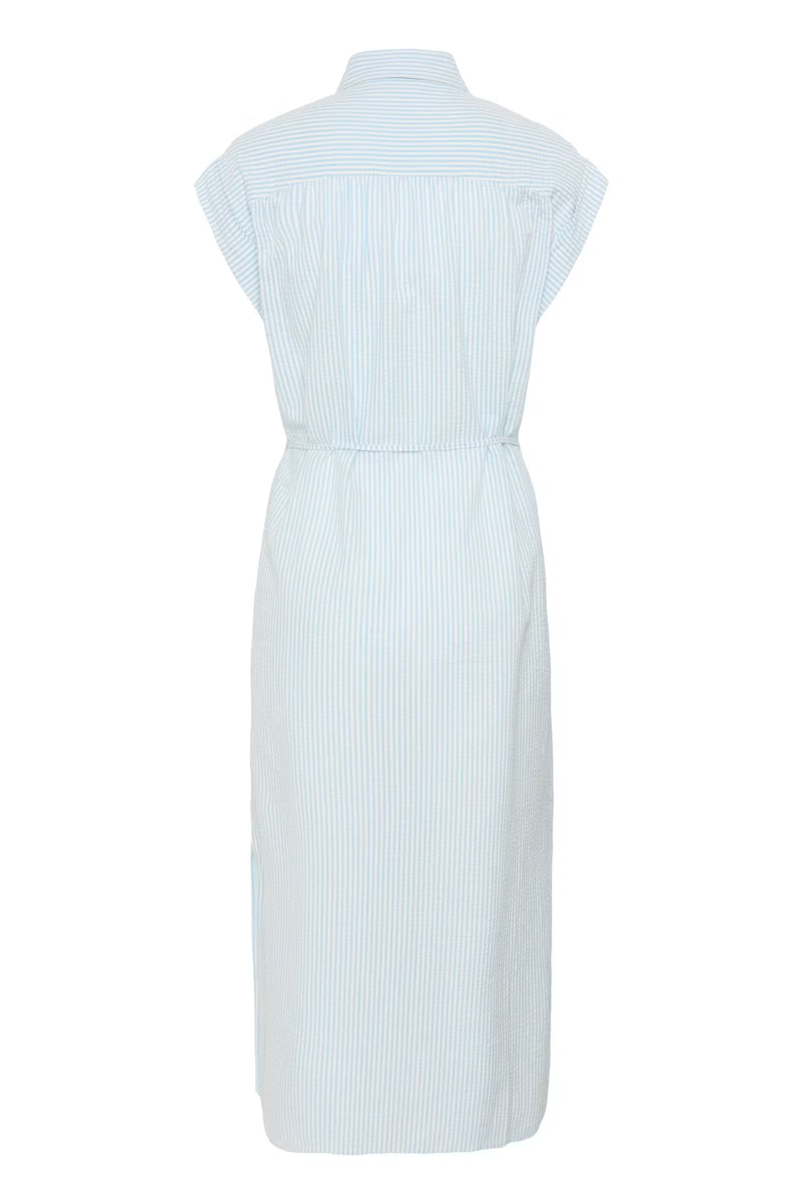 Saint Tropez- Elmiko Dress in Cerulean Ice Stripe