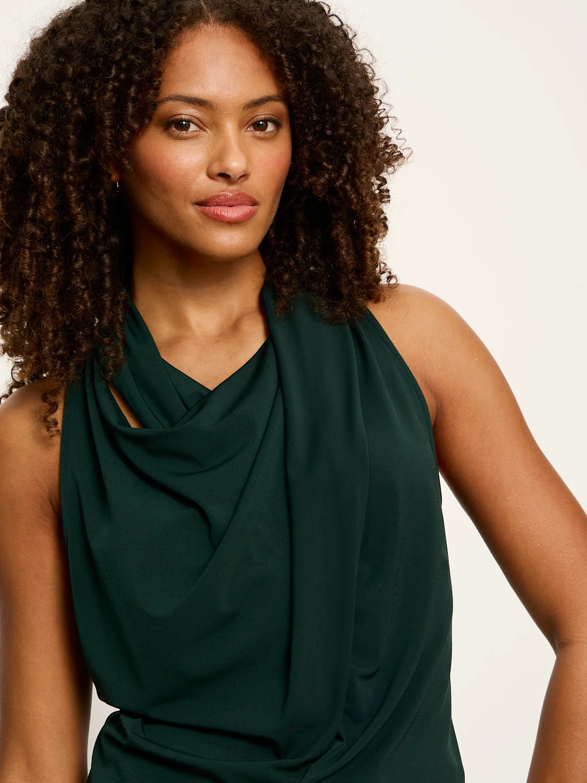 Sanctuary- Nora Draped Tank in Forest