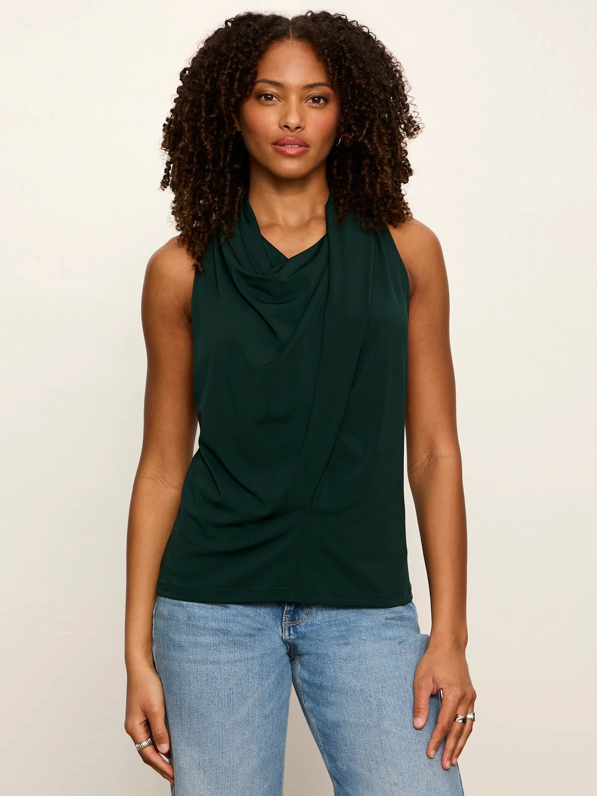 Sanctuary- Nora Draped Tank in Forest