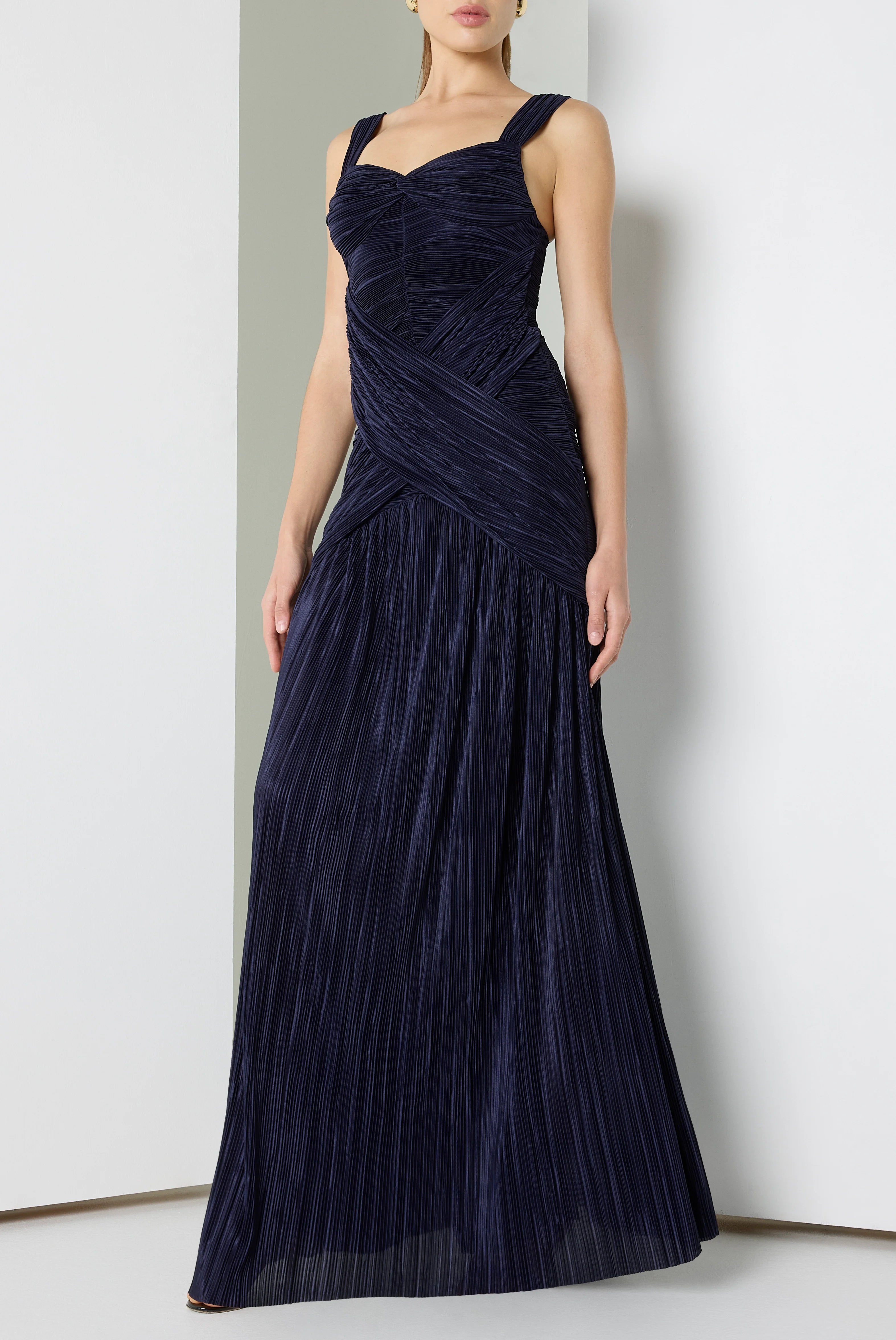 Black Halo- Zia Gown in Ink