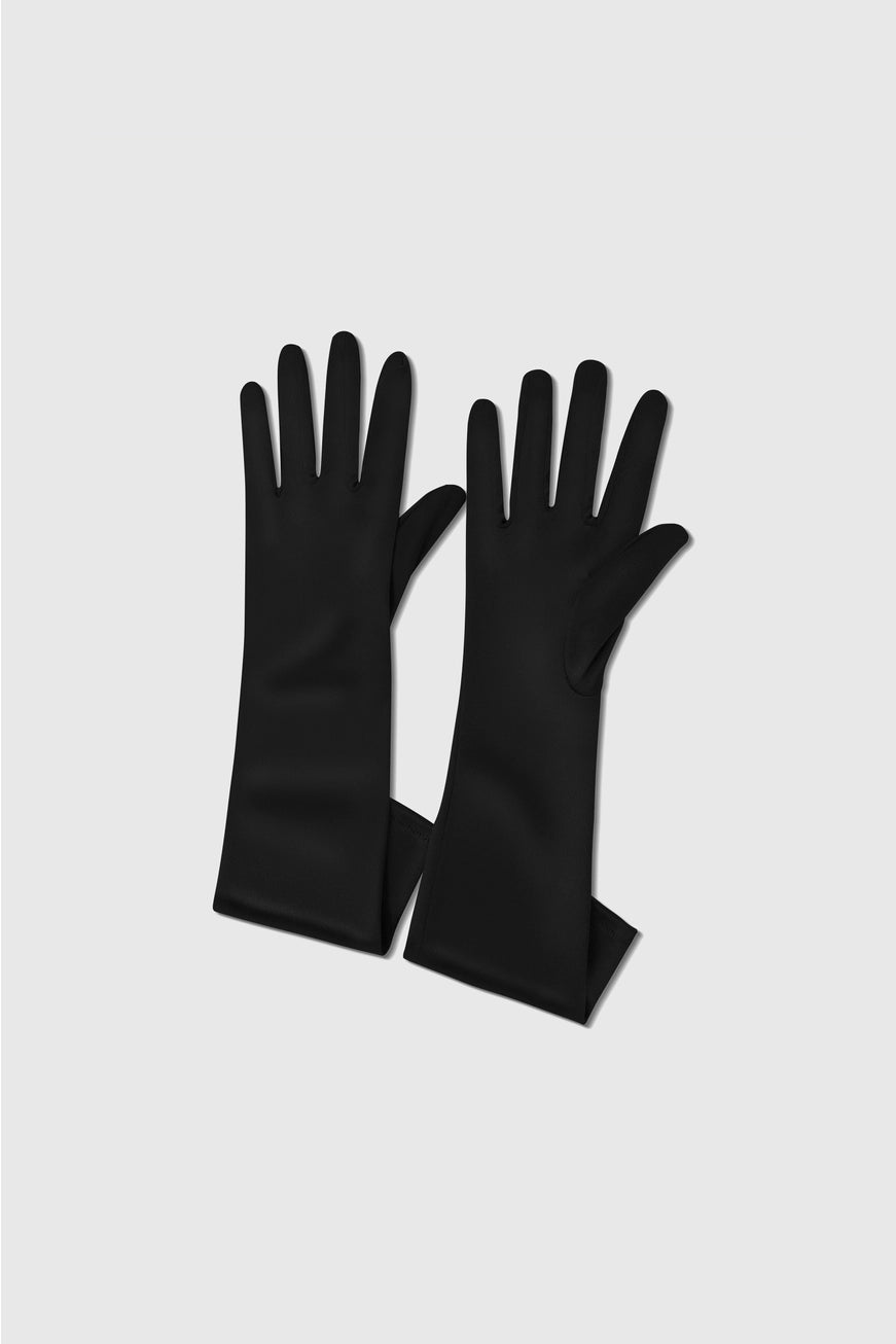 Babeyond - 15" Long Satin Stretchy Flapper Gloves