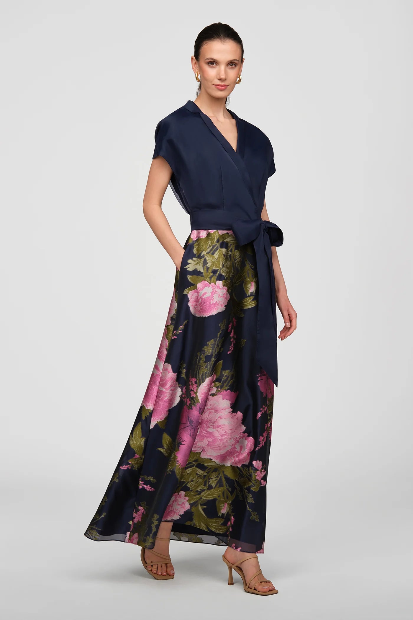 Kay Unger- Esti Walk Thru Jumpsuit in Midnight Blue | floc boutique