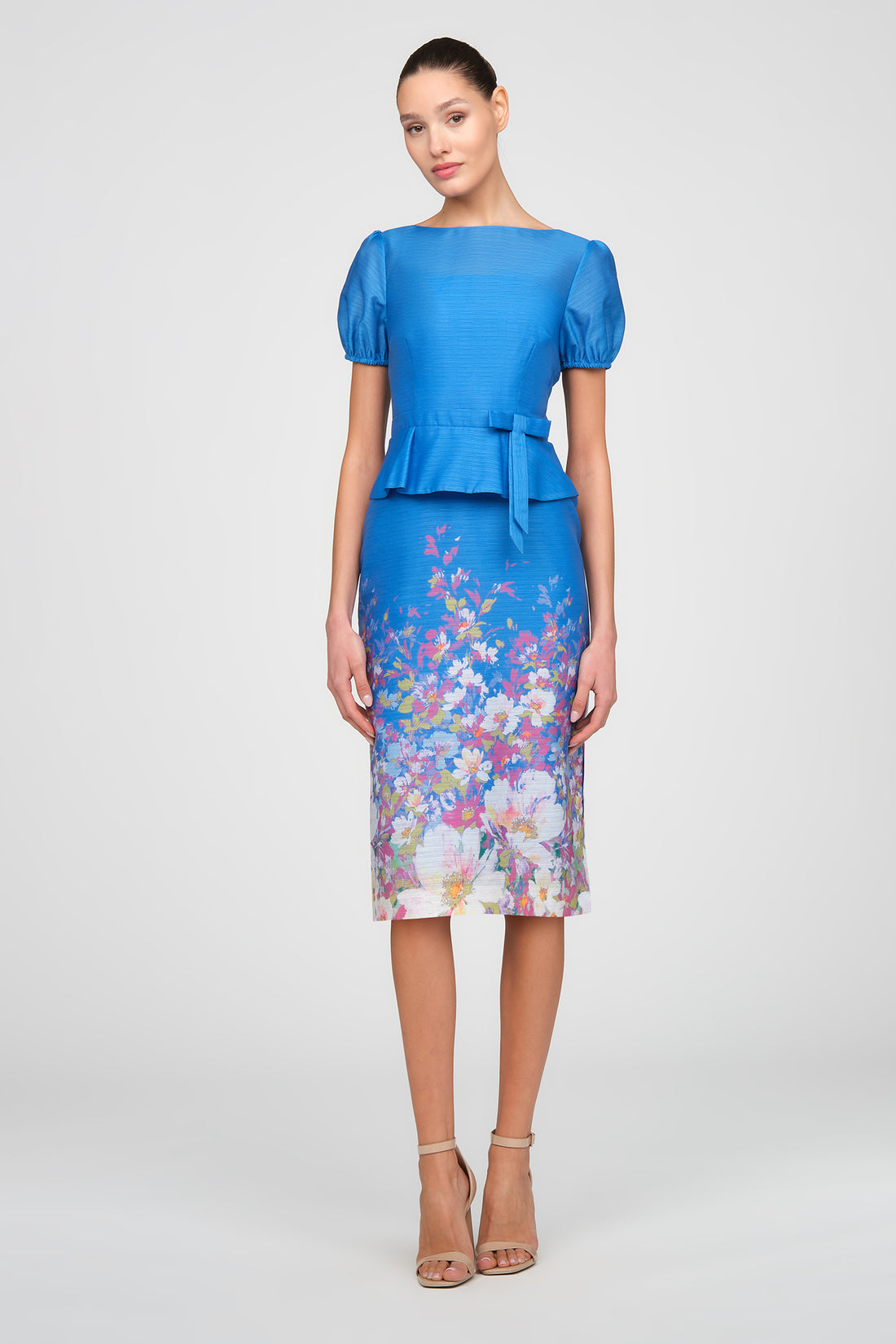 Kay Unger- Annabelle Cocktail Dress in Azure