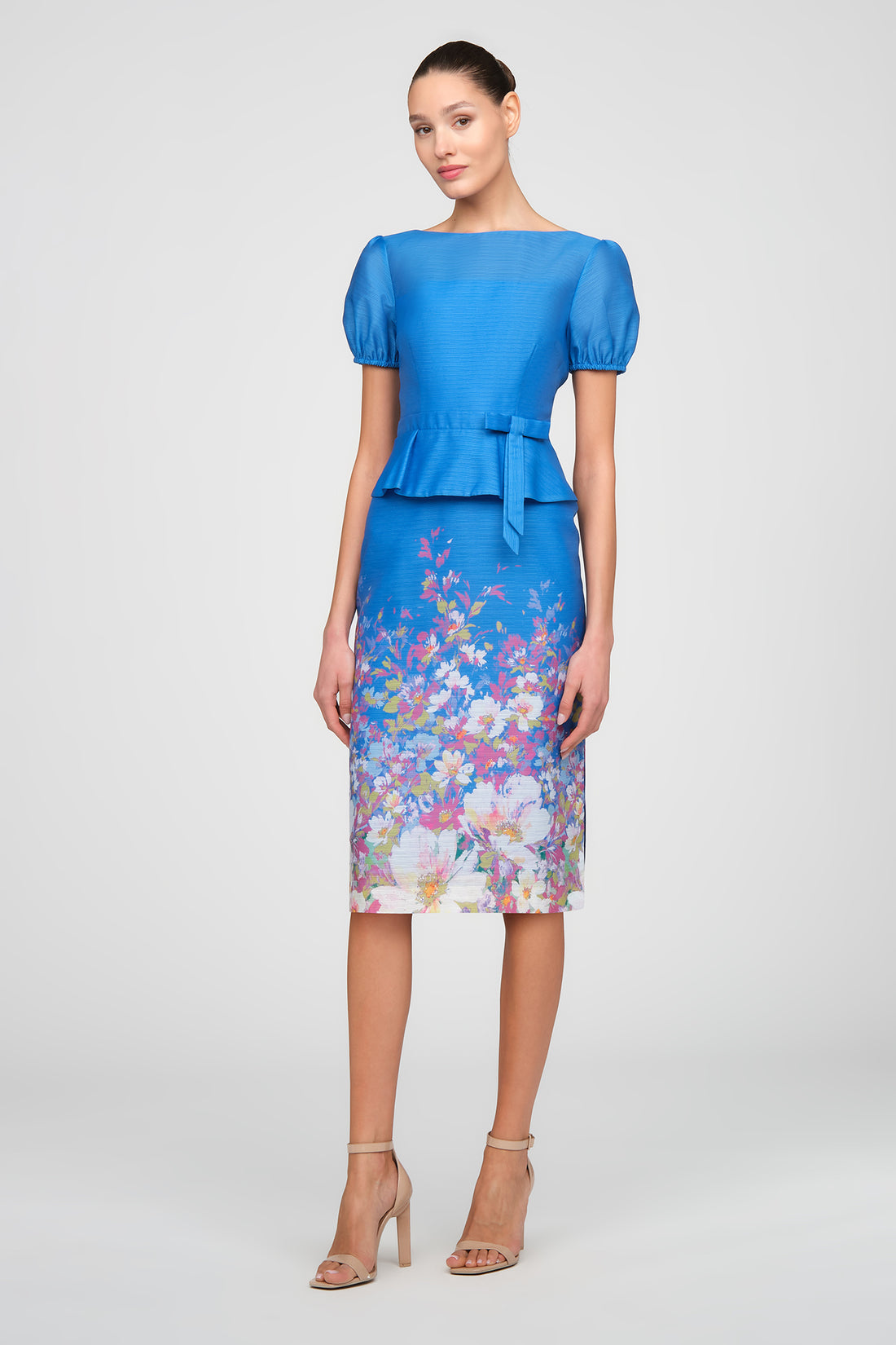 Kay Unger- Annabelle Cocktail Dress in Azure