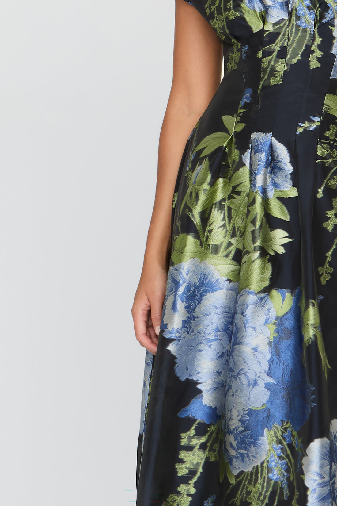 Kay Unger- Florene Tea Length Dress in Dark Twilight