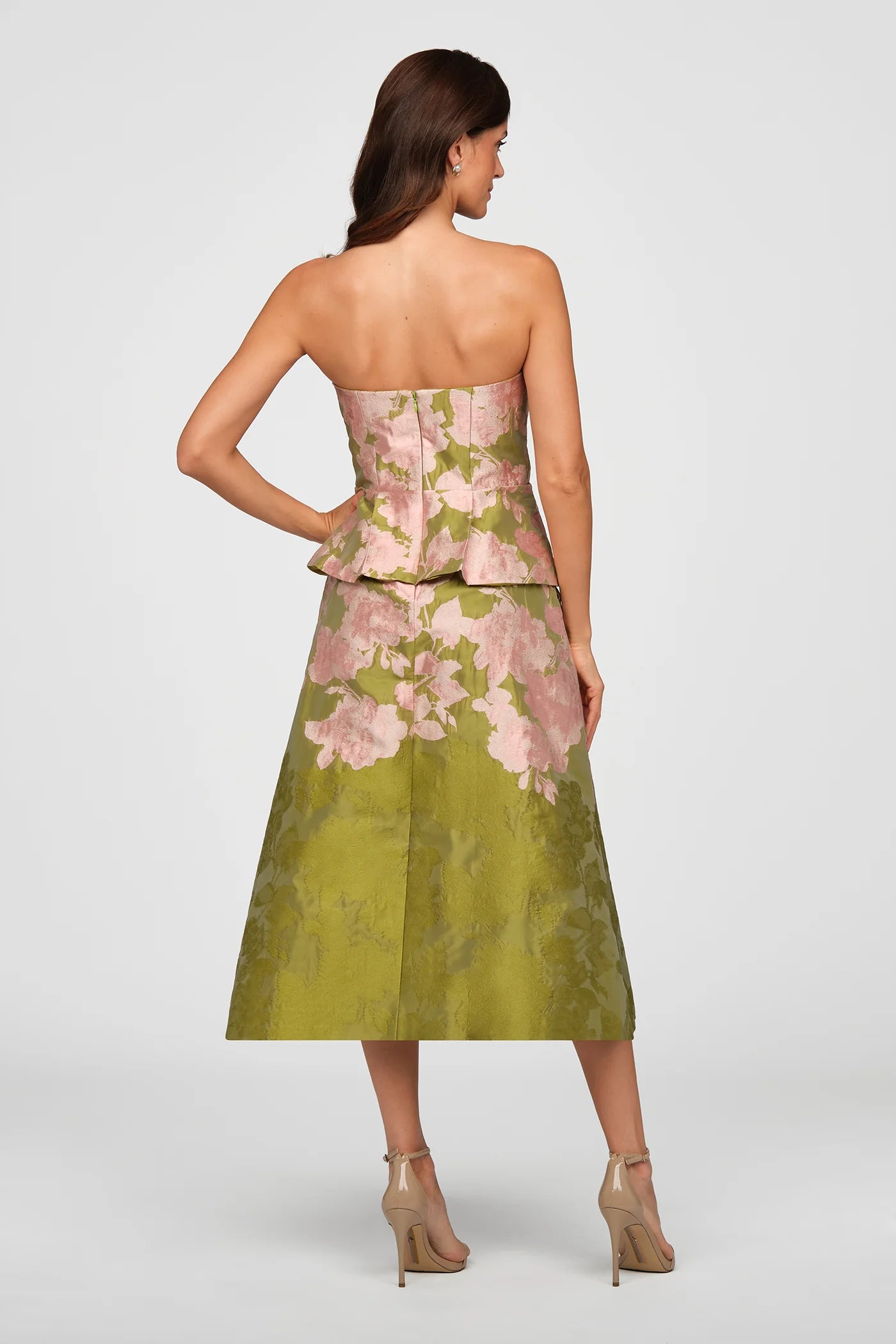 Kay Unger- Imogen Tea Length Dress in Lime