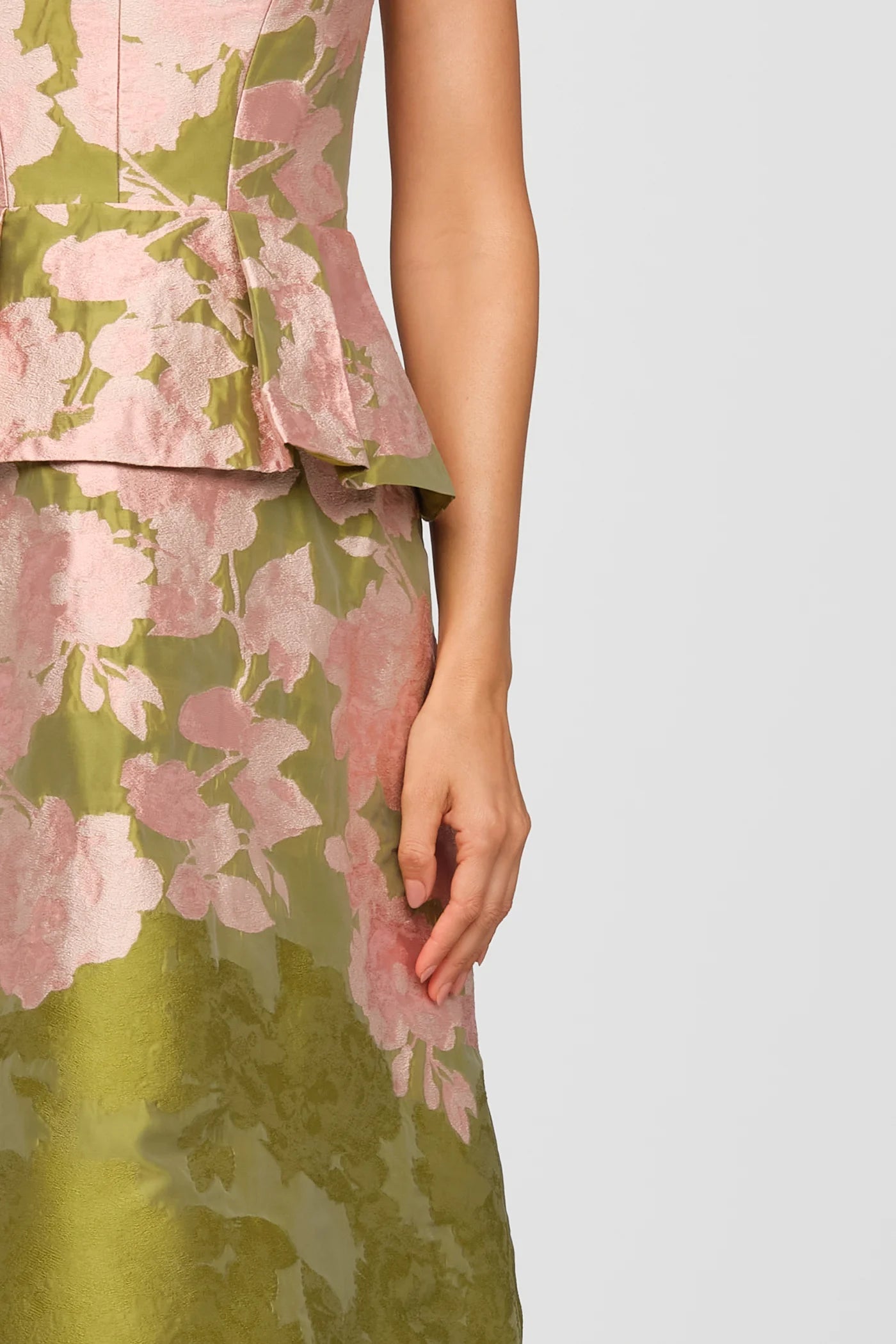 Kay Unger- Imogen Tea Length Dress in Lime