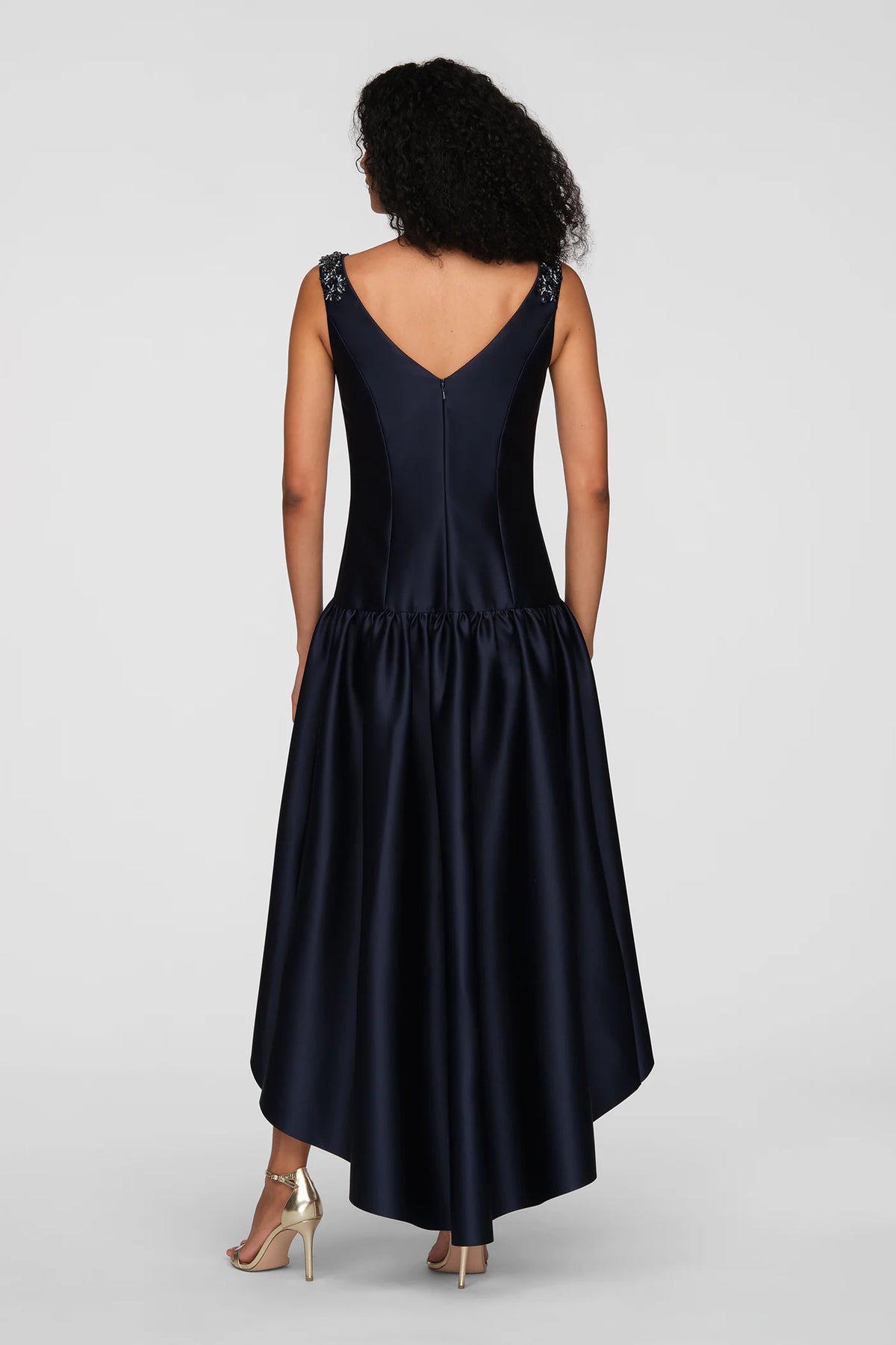 Kay Unger- Katrina Hi-Low Cocktail Dress in Midnight Multi