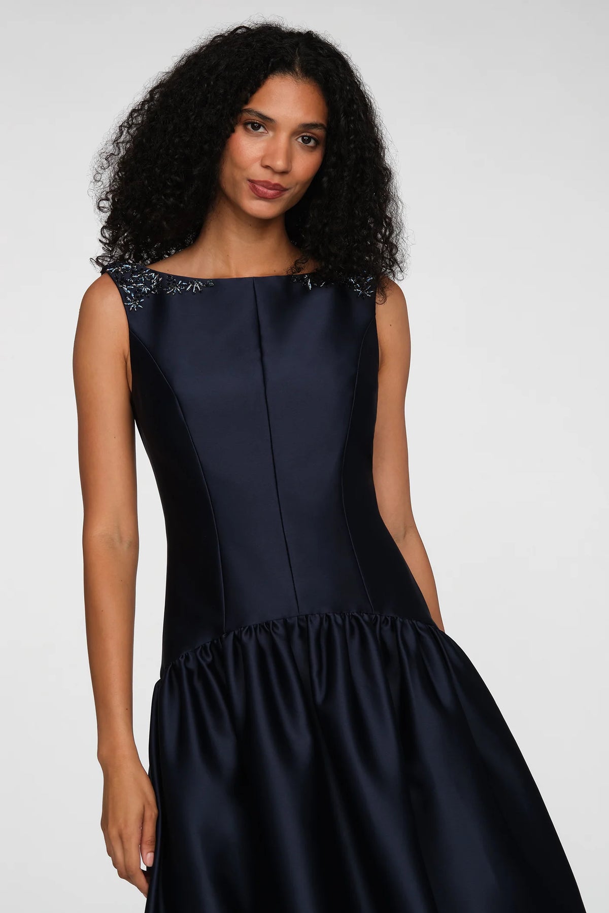 Kay Unger- Katrina Hi-Low Cocktail Dress in Midnight Multi