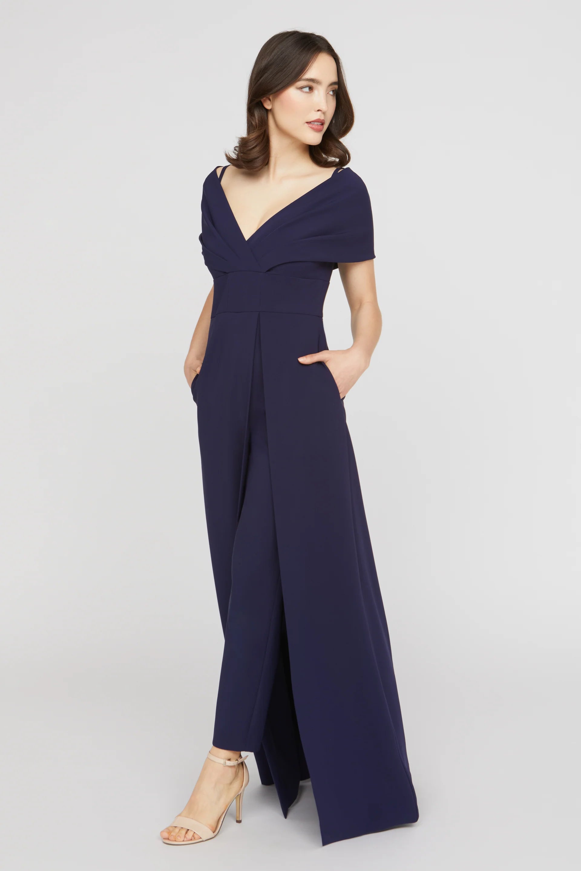 Kay Unger- Irelyn Walk Thru Jumpsuit in Dark Twilight