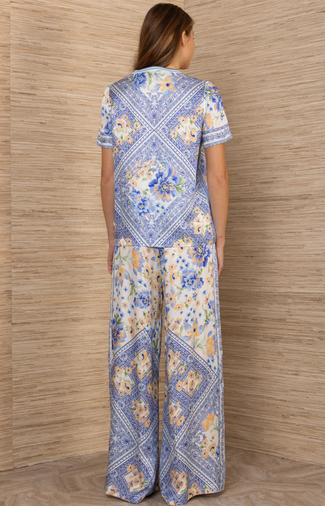 Hale Bob- Bliss Silk Charmeuse Top in Blue