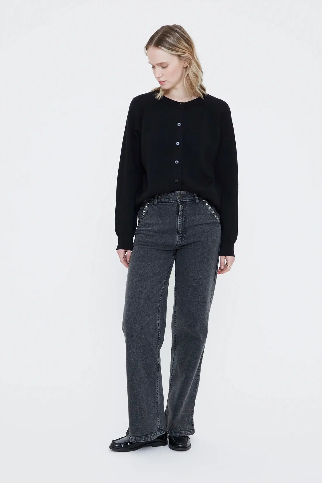 Wild Pony- Basic Cardigan in Black