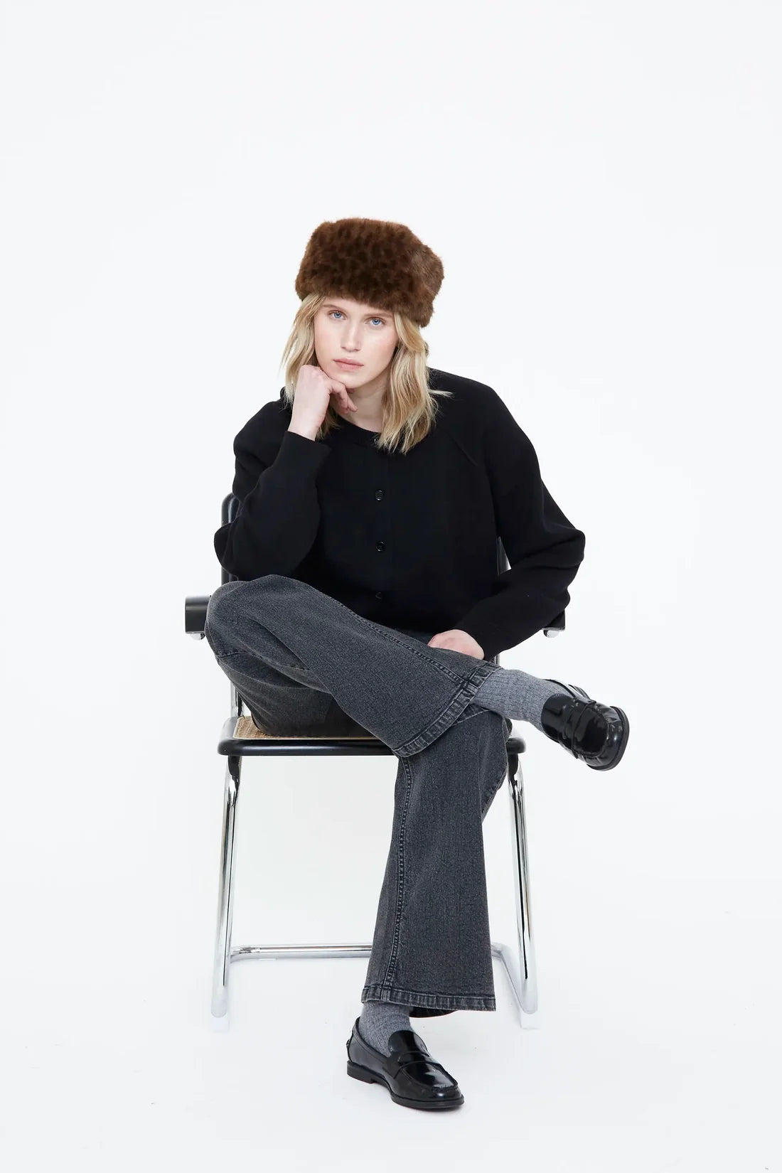 Wild Pony- Basic Cardigan in Black