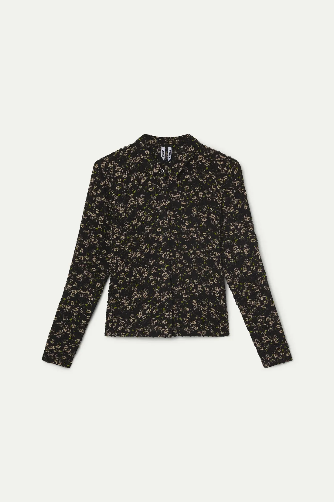 Wild Pony- Floral Print Blouse in Green Glow