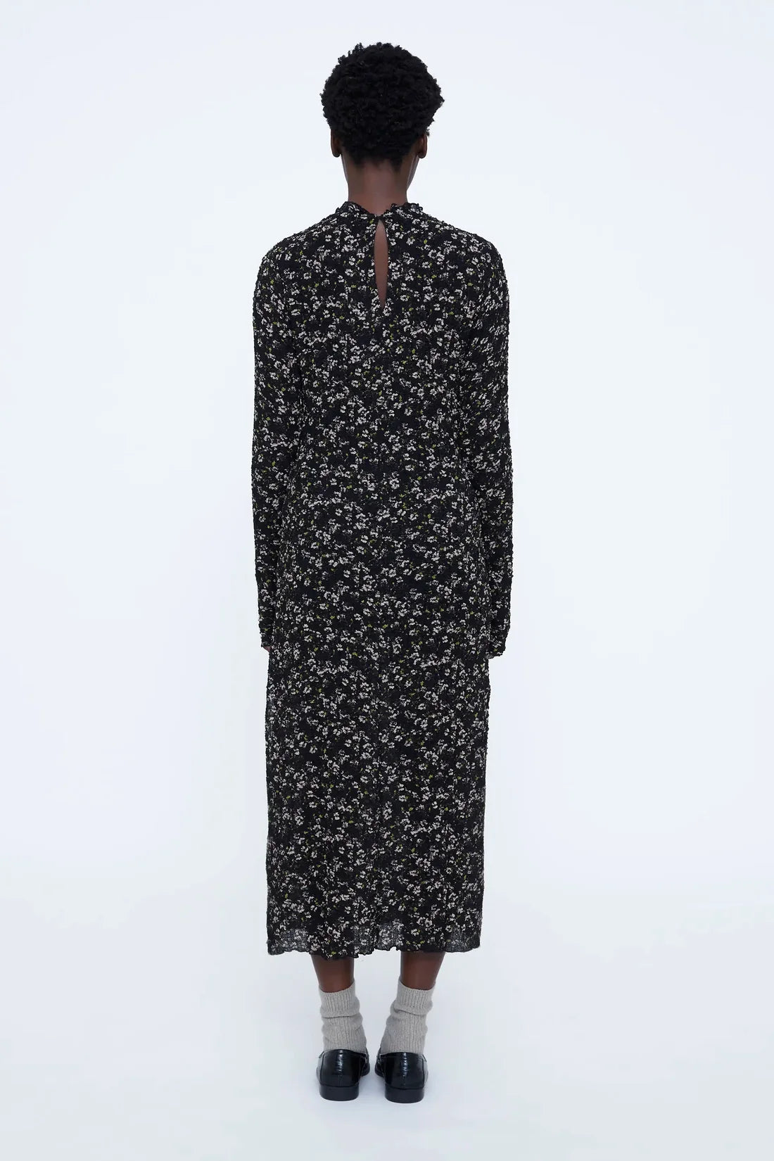 Wild Pony- Floral Print Midi Dress in Green Glow