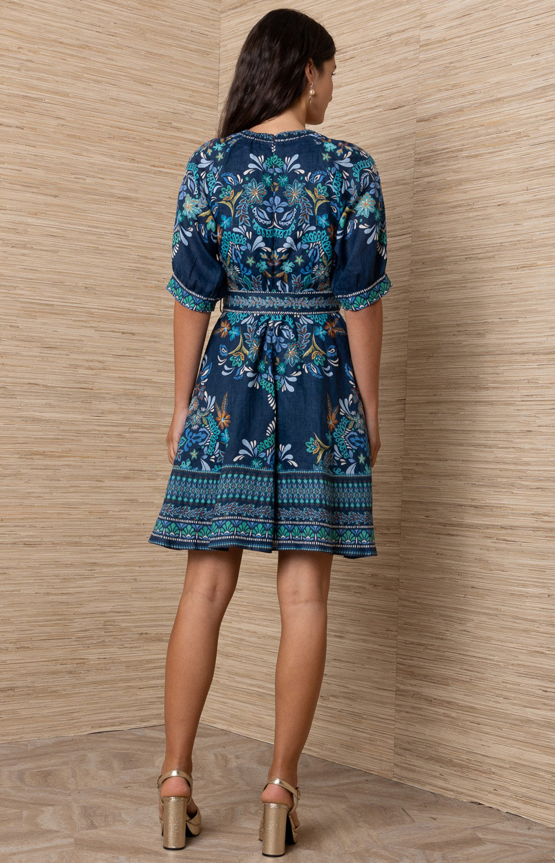 Hale Bob- Sage Ornamental Soul Dress in Navy