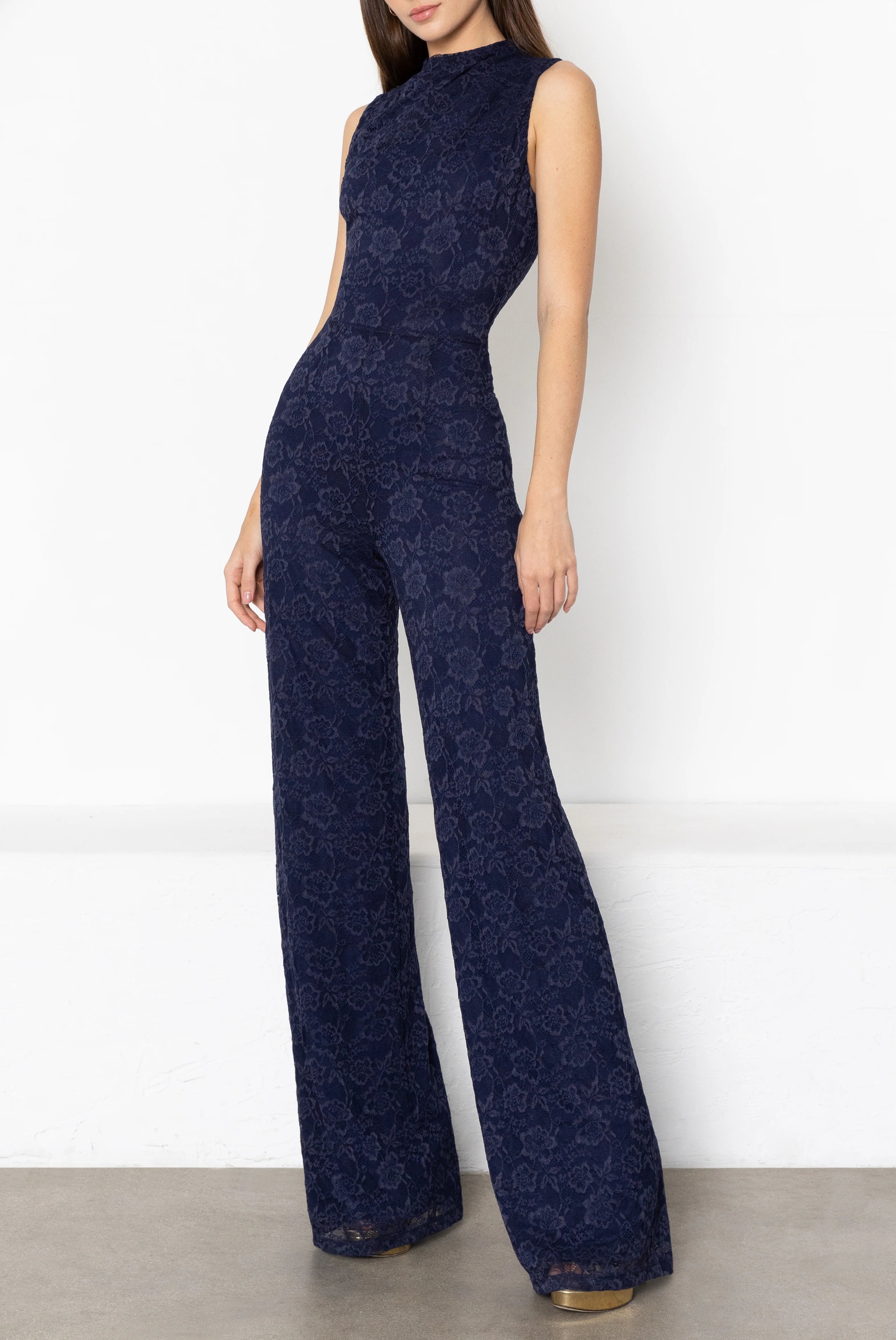Black Halo- Corrine Jumpsuit in Navy