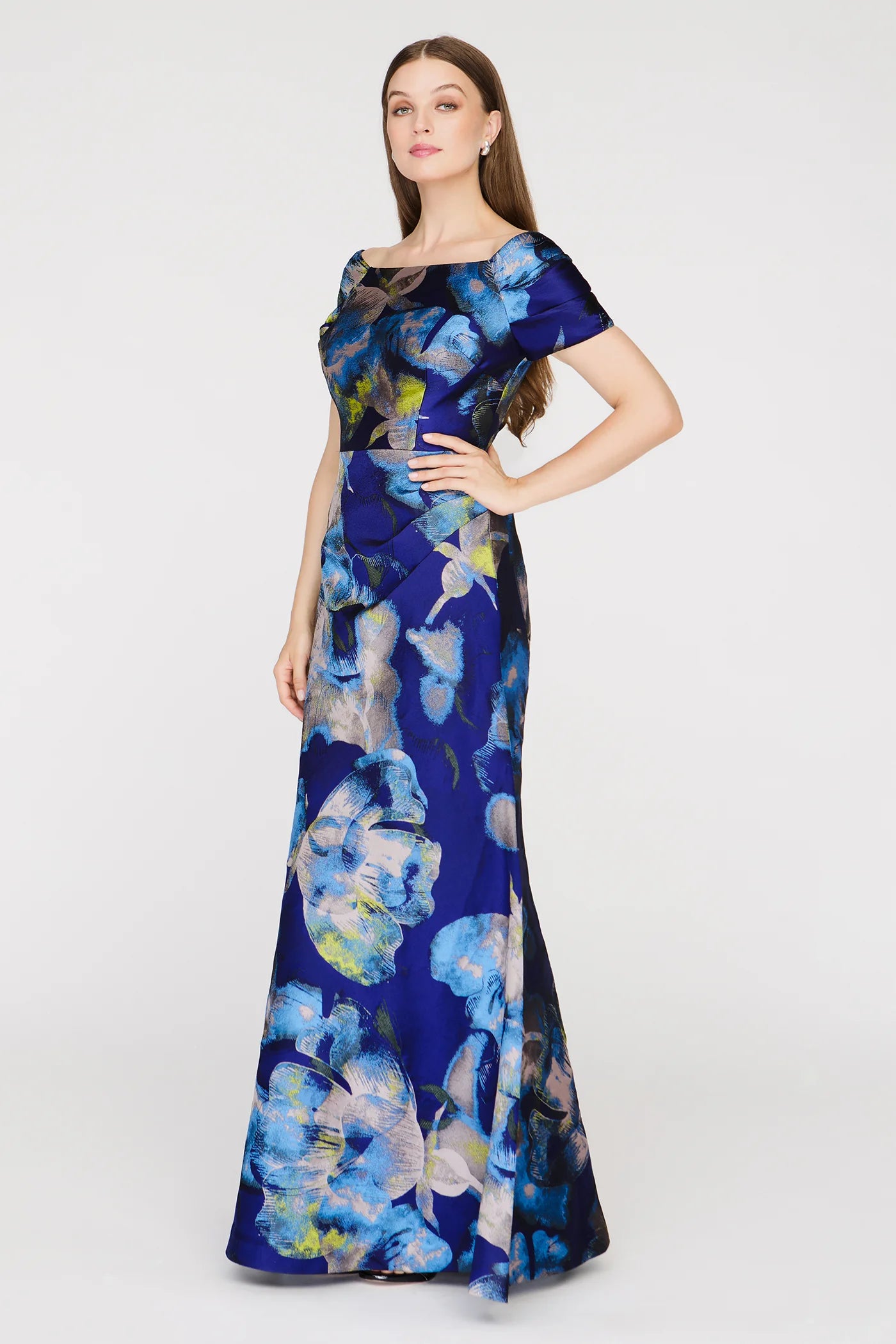 JS Collections- Eliora Mermaid Gown in Blue