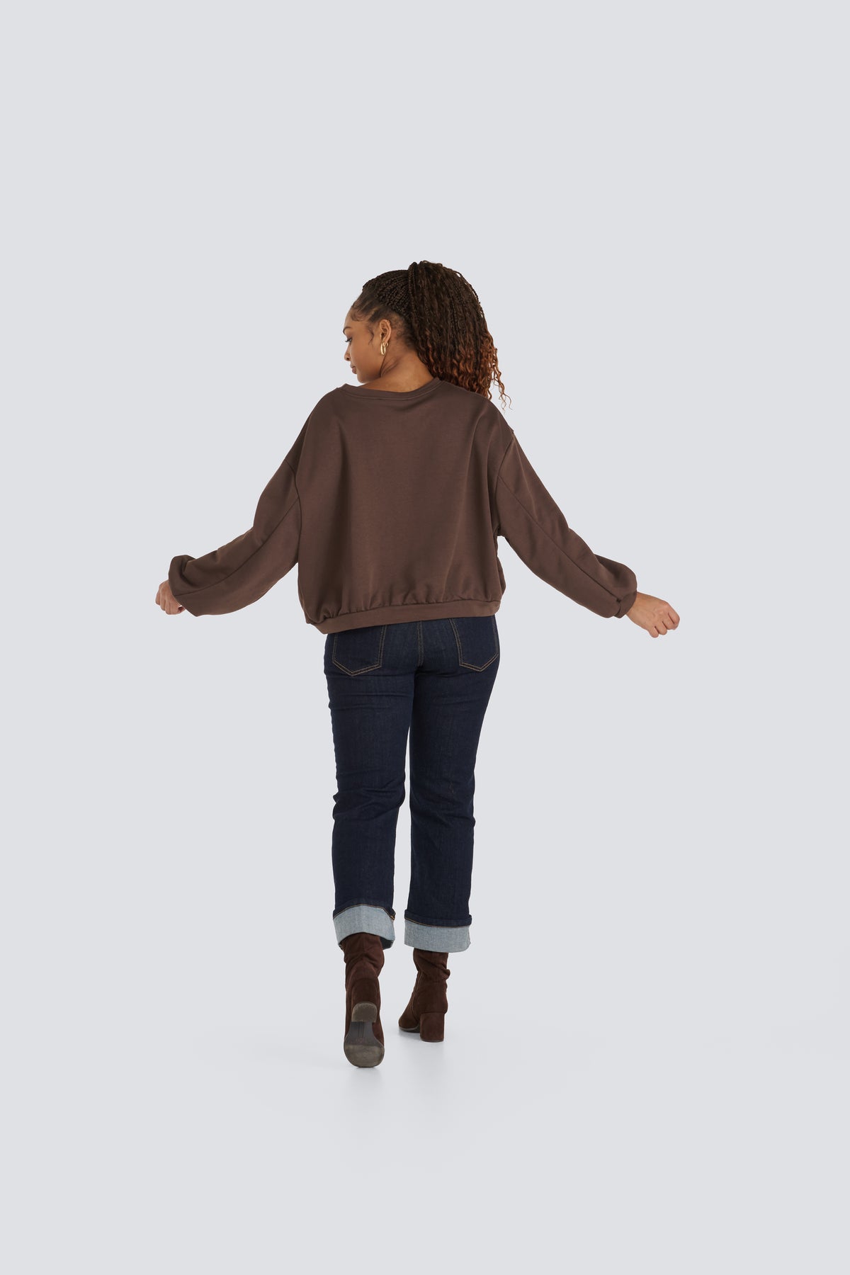 Jessica Laura- New York Dachshund Sweater in Brown