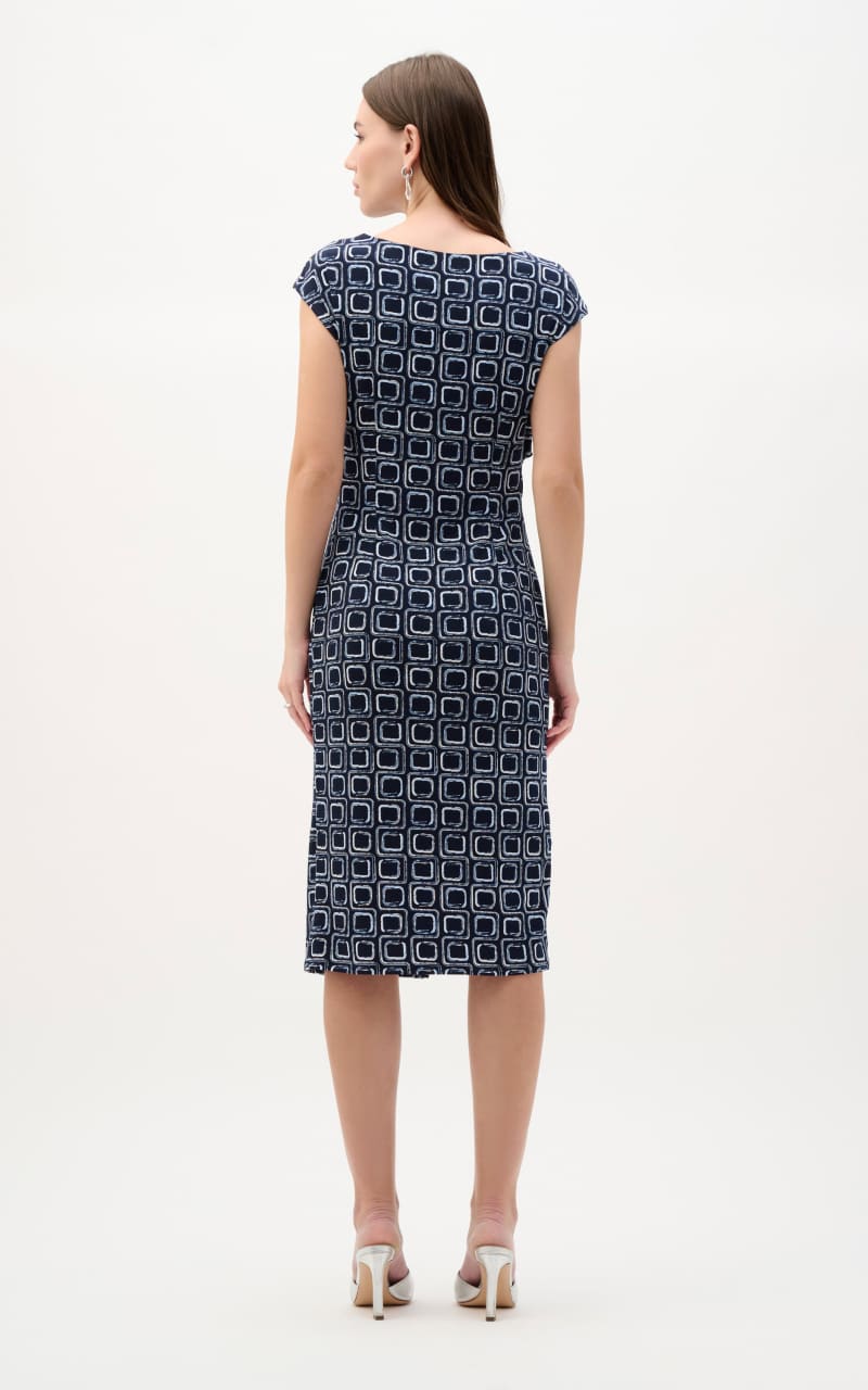 Joseph Ribkoff- Silky Knit Geometric Print Sheath Wrap
