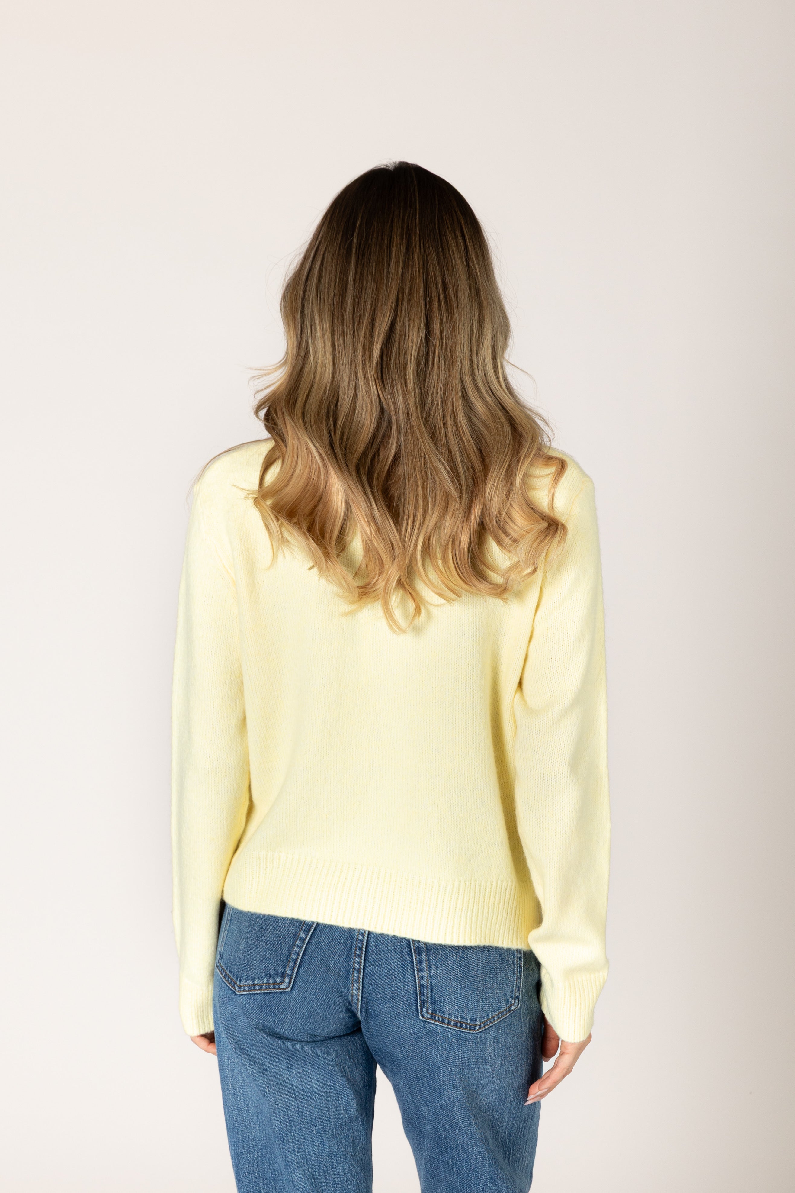 Lyla + Luxe- Aisha Bow Cardi in Lemonade